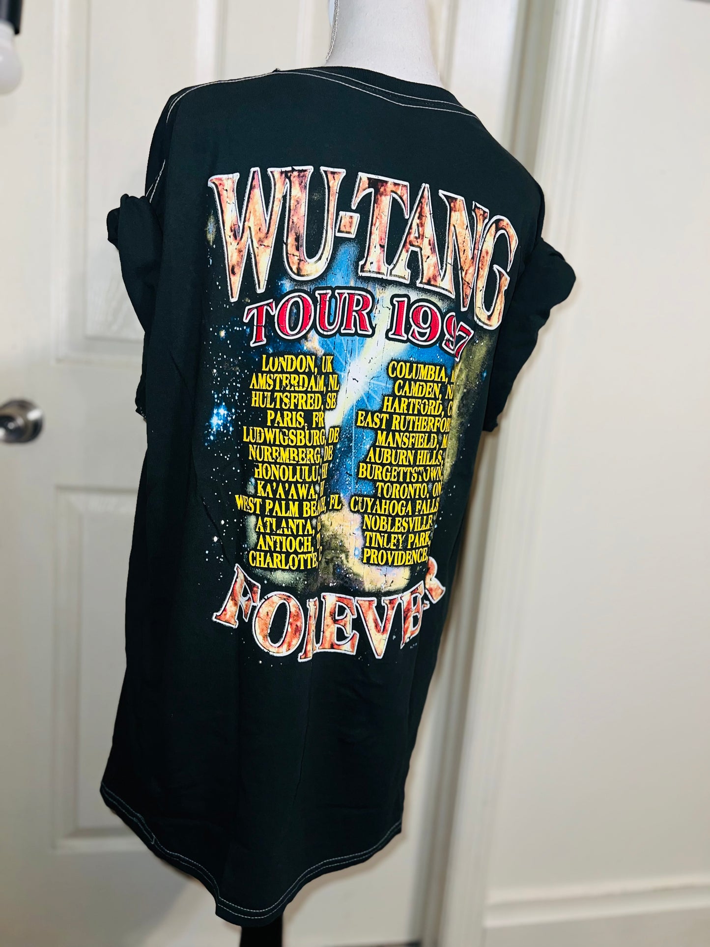 Wu-Tang Clan Double Sided Oversized Distressed Tee