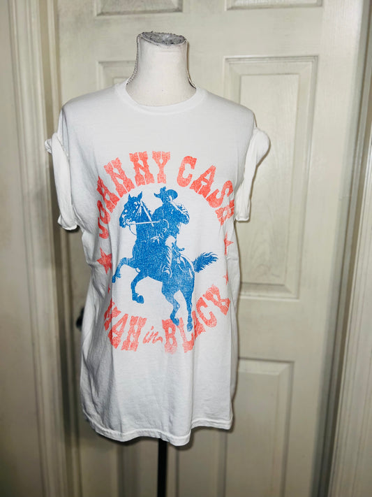 Johnny Cash Oversized Distressed Tee