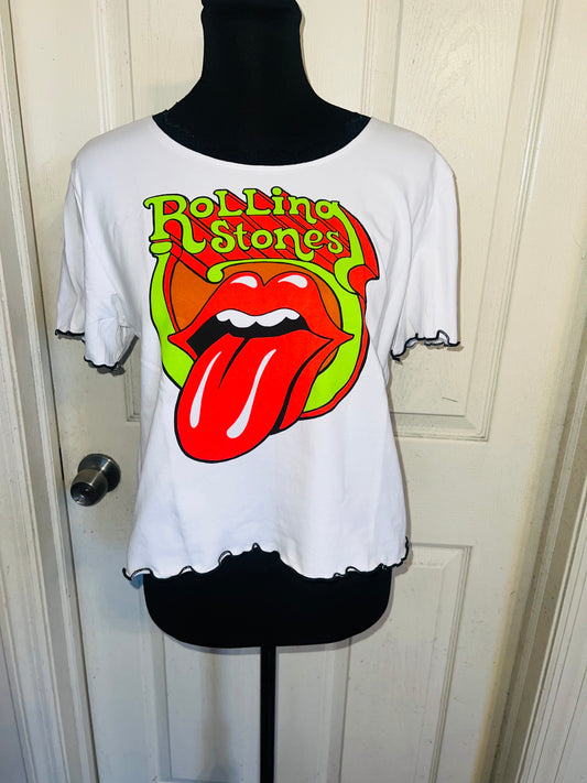 The Rolling Stones Distressed Baby Tee