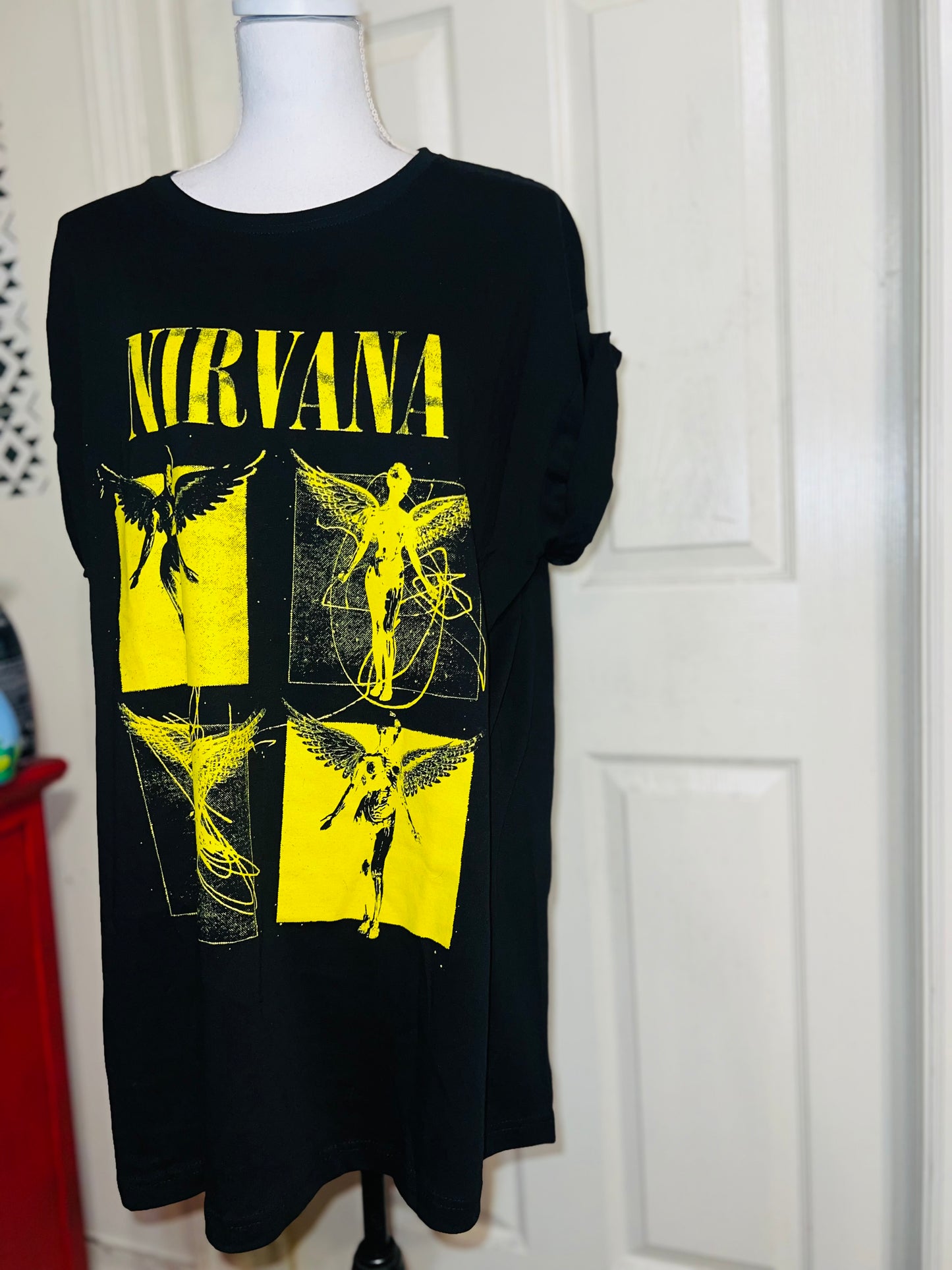 Nirvana “In Utero” Oversized Distressed Tee