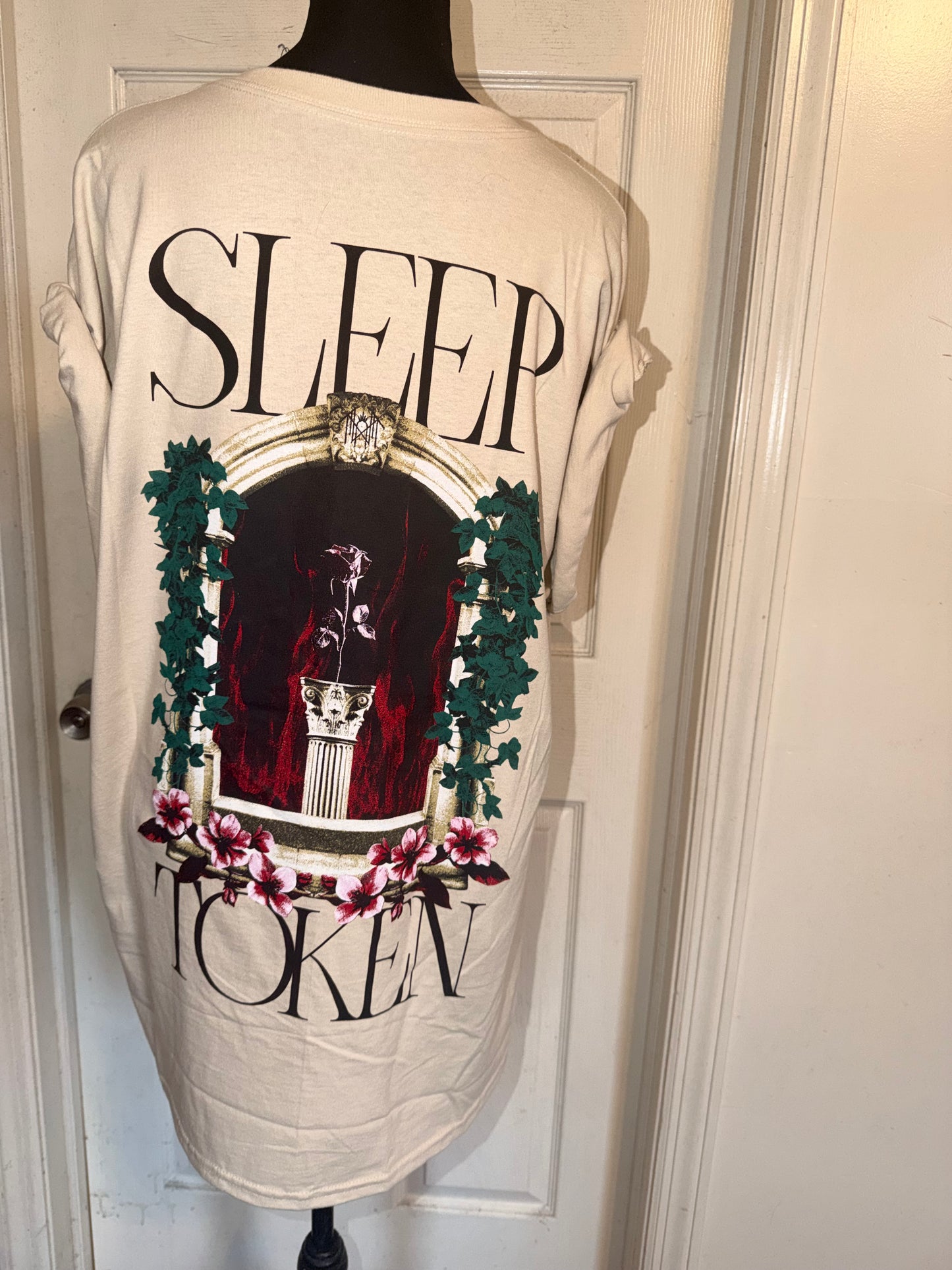 Sleep Token Double Sided Oversized Distressed Tee