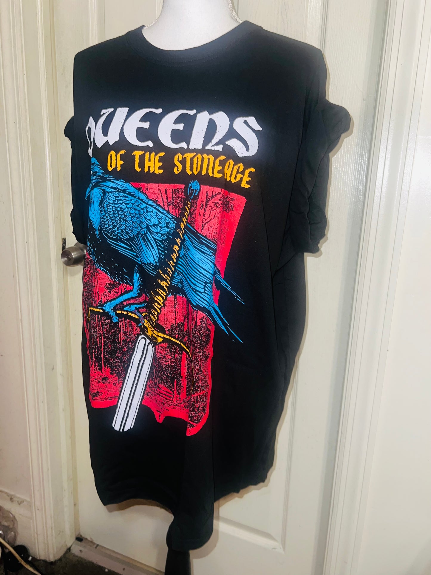 Queens of the Stoneage Oversized Distressed T-Shirt