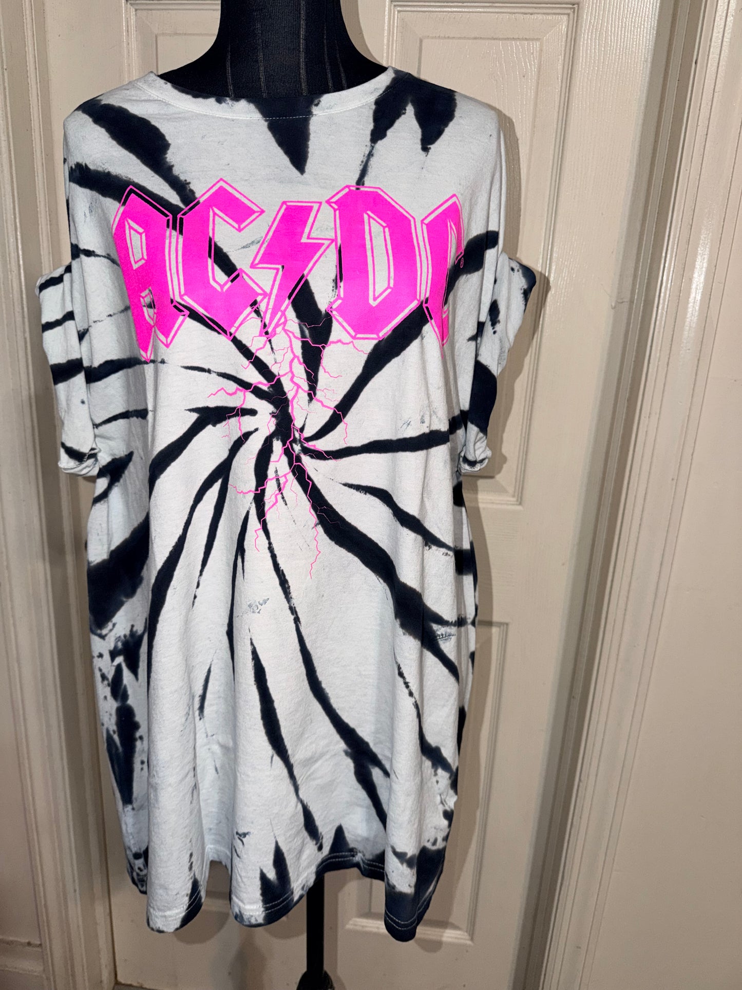 AC/DC Oversized Distressed Tee