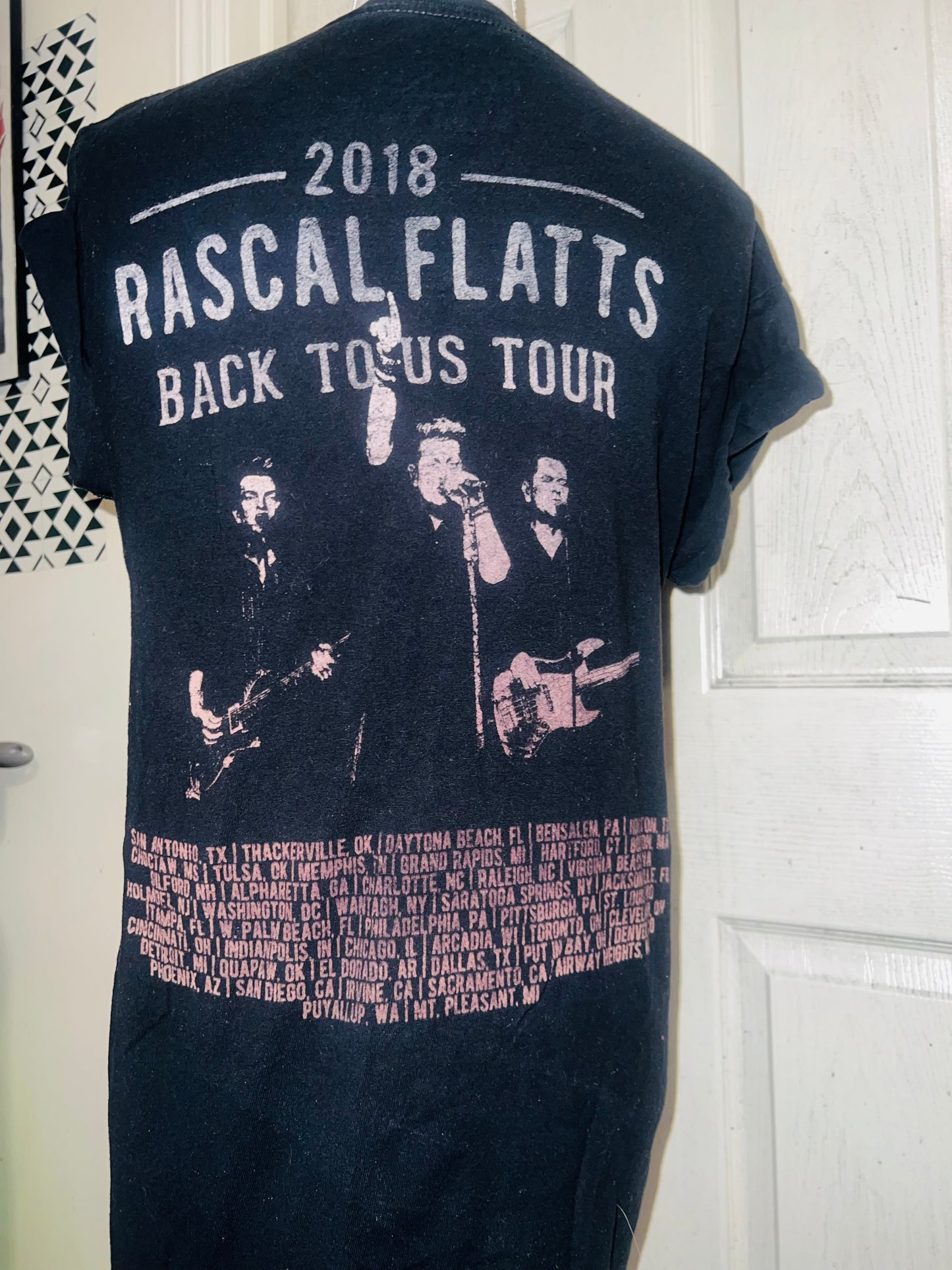 Rascal Flatts Double Sided Oversized Distressed Tee