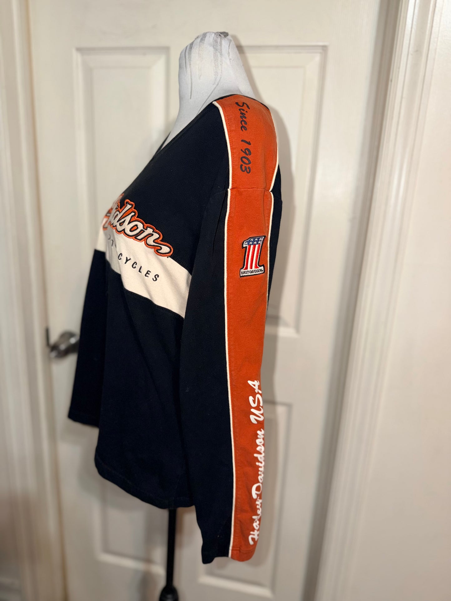 Harley Davidson Double Sided Oversized Long Sleeve Jersey Shirt