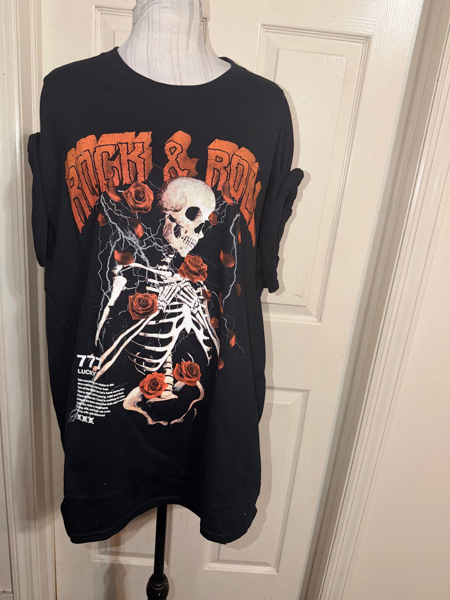 Rock n’ Roll Graphic Oversized Distressed Tee