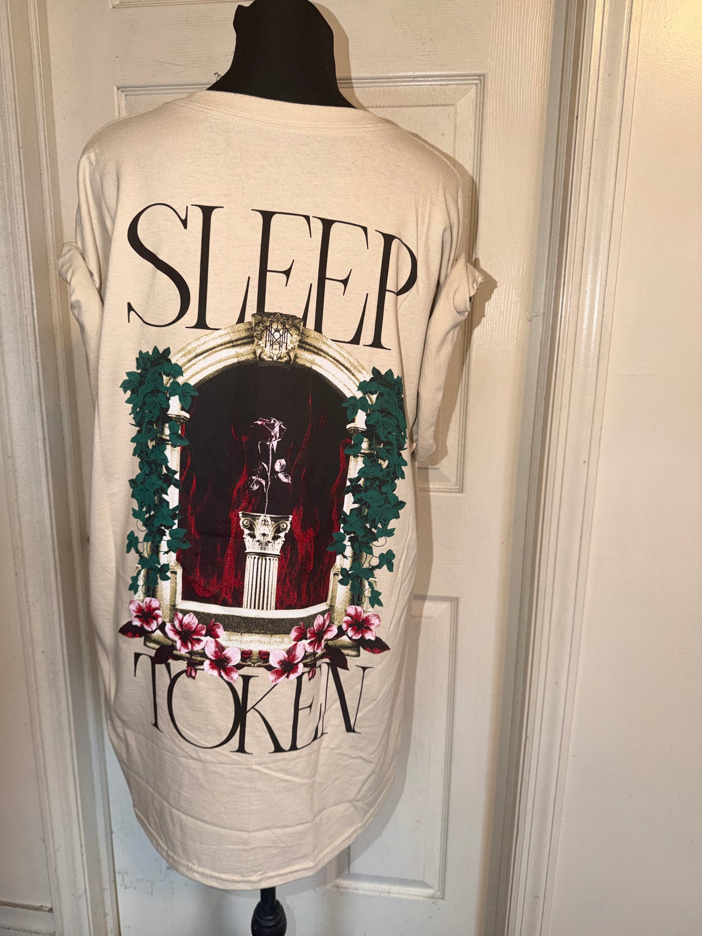 Sleep Token Double Sided Oversized Distressed Tee