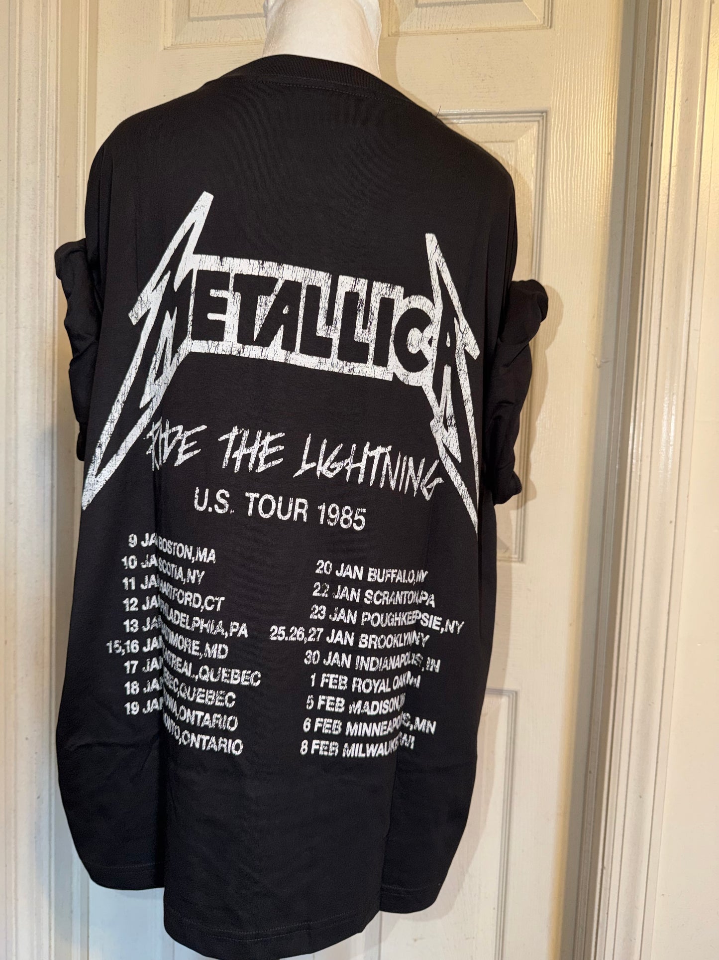 Metallica Double Sided Oversized Distressed Tee