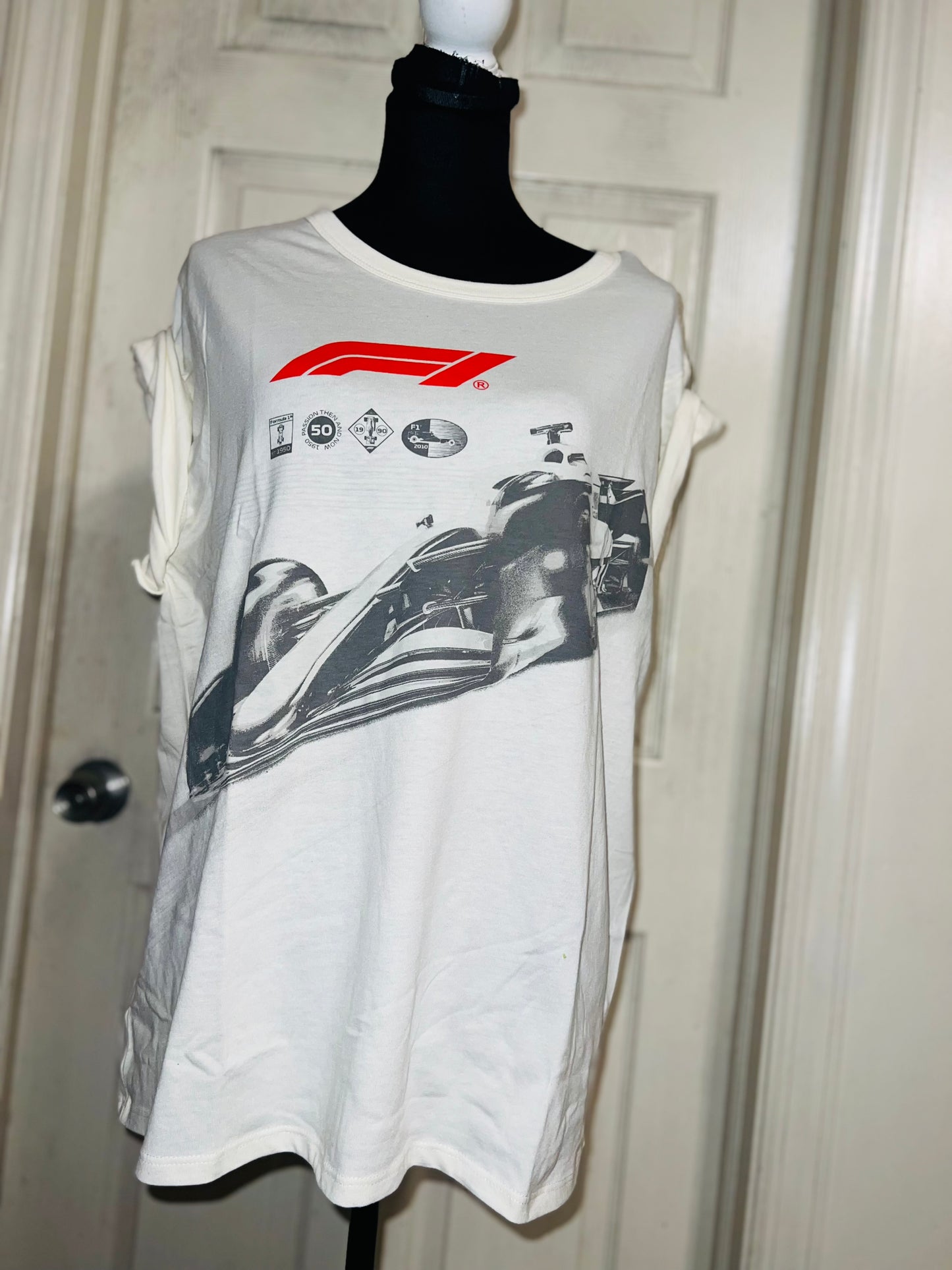 Formula 1 Oversized Distressed Tee