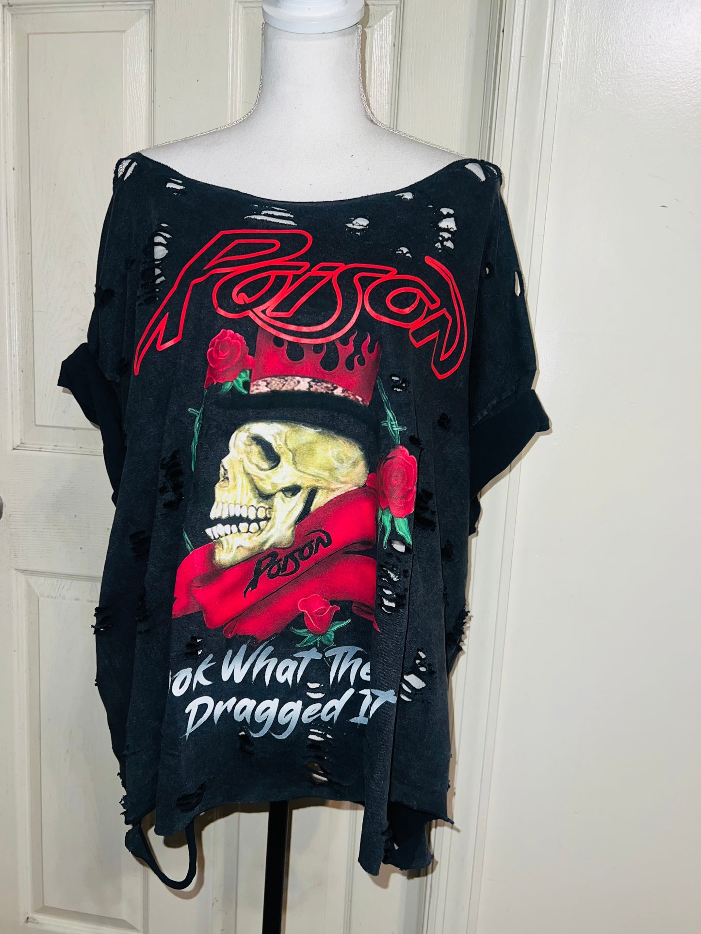 Poison Double Sided Oversized Distressed Tee