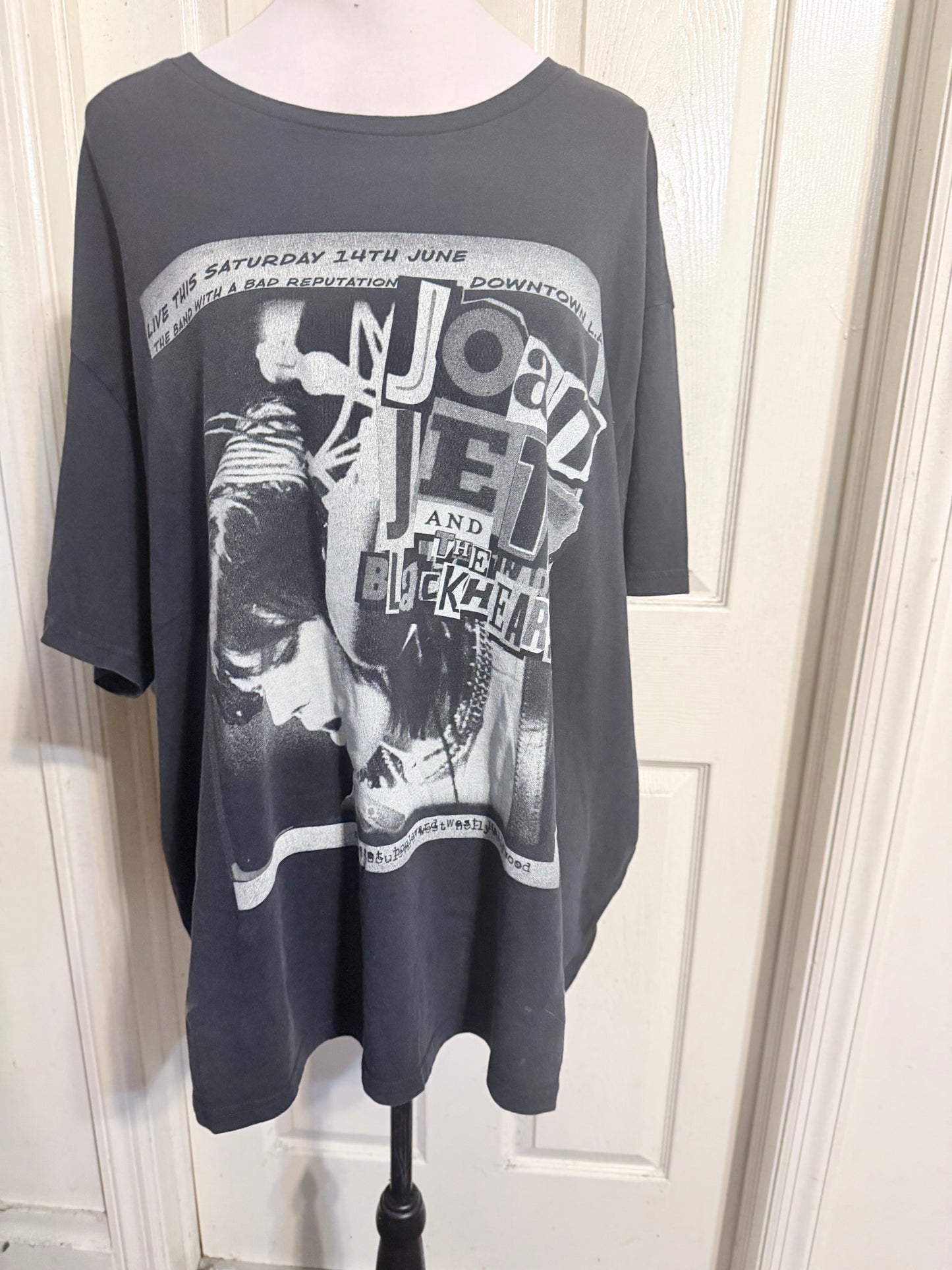 Joan Jett and the Blackhearts Double Sided Oversized Distressed Tee