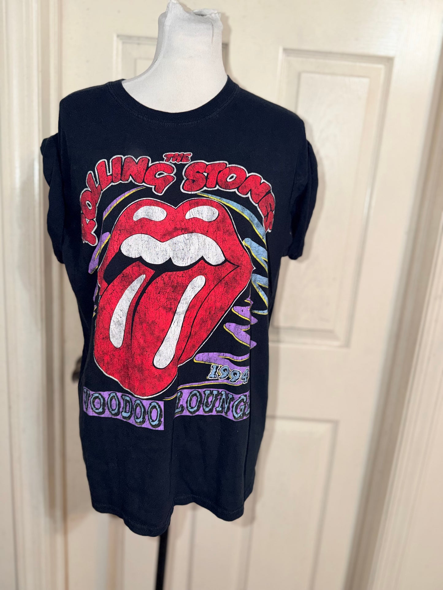 The Rolling Stones Double Sided Voodoo Oversized Distressed Tee
