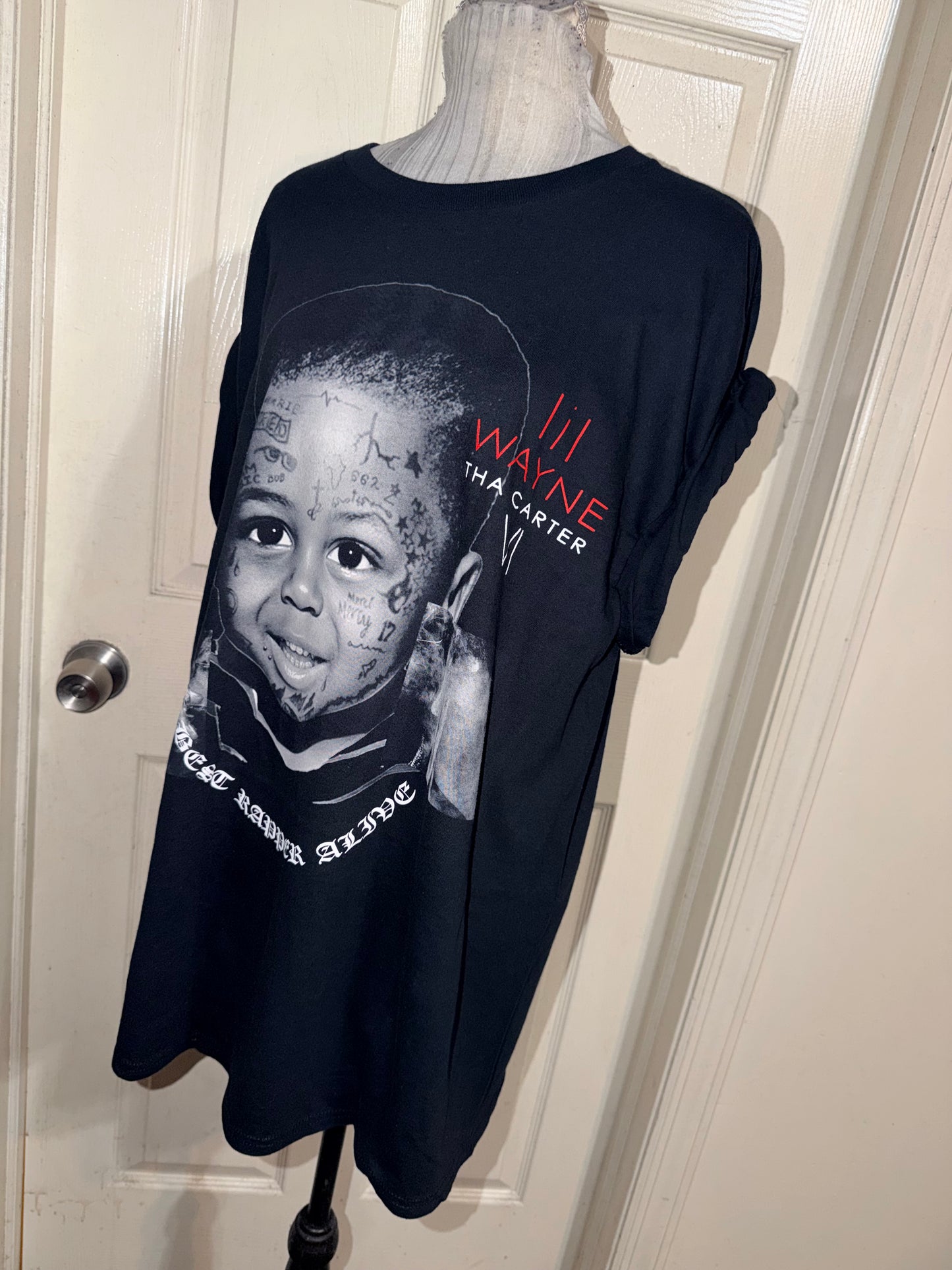 Lil Wayne Double Sided Oversized Distressed Tee