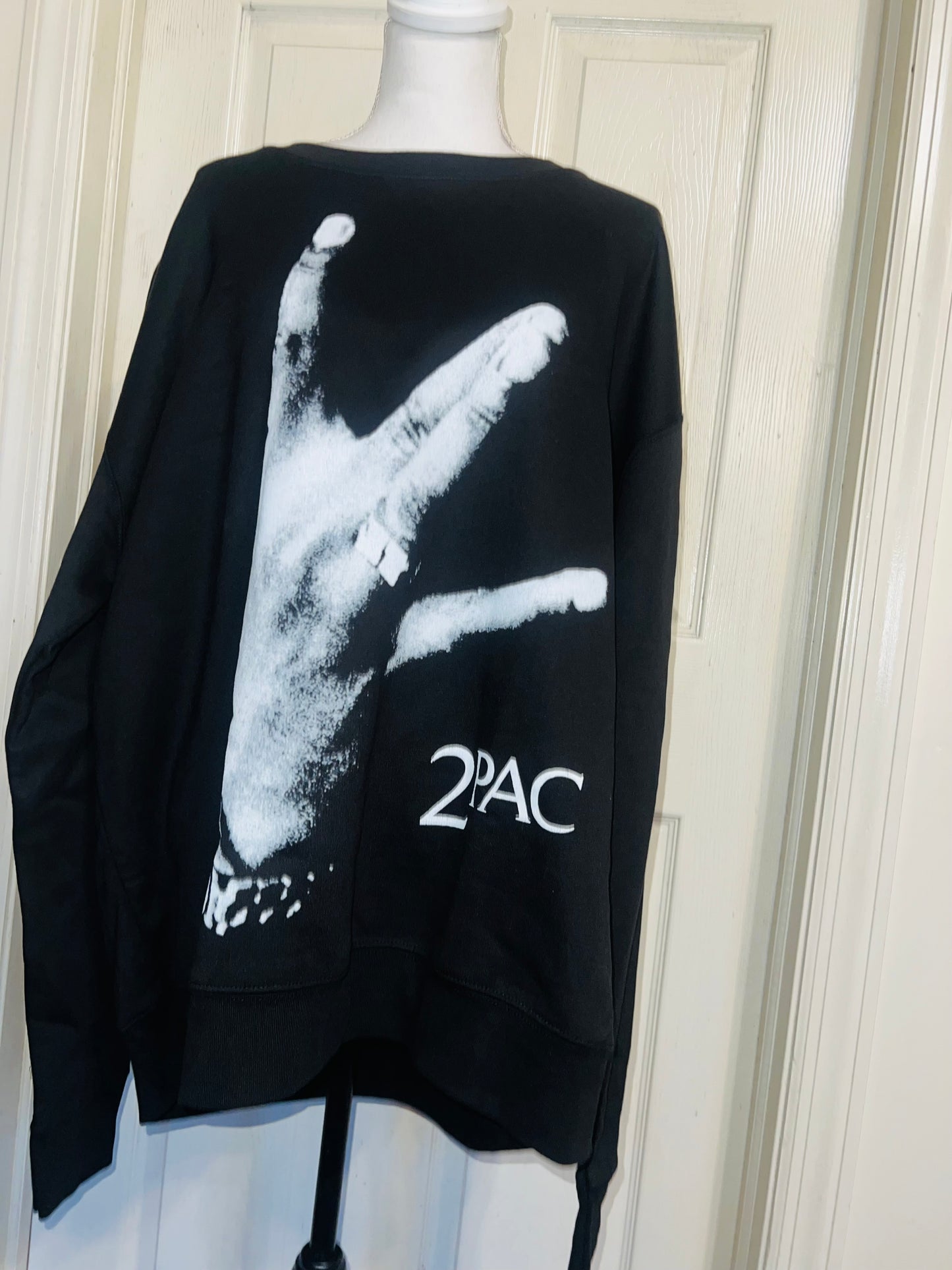 2Pac Oversized Distressed Sweatshirt