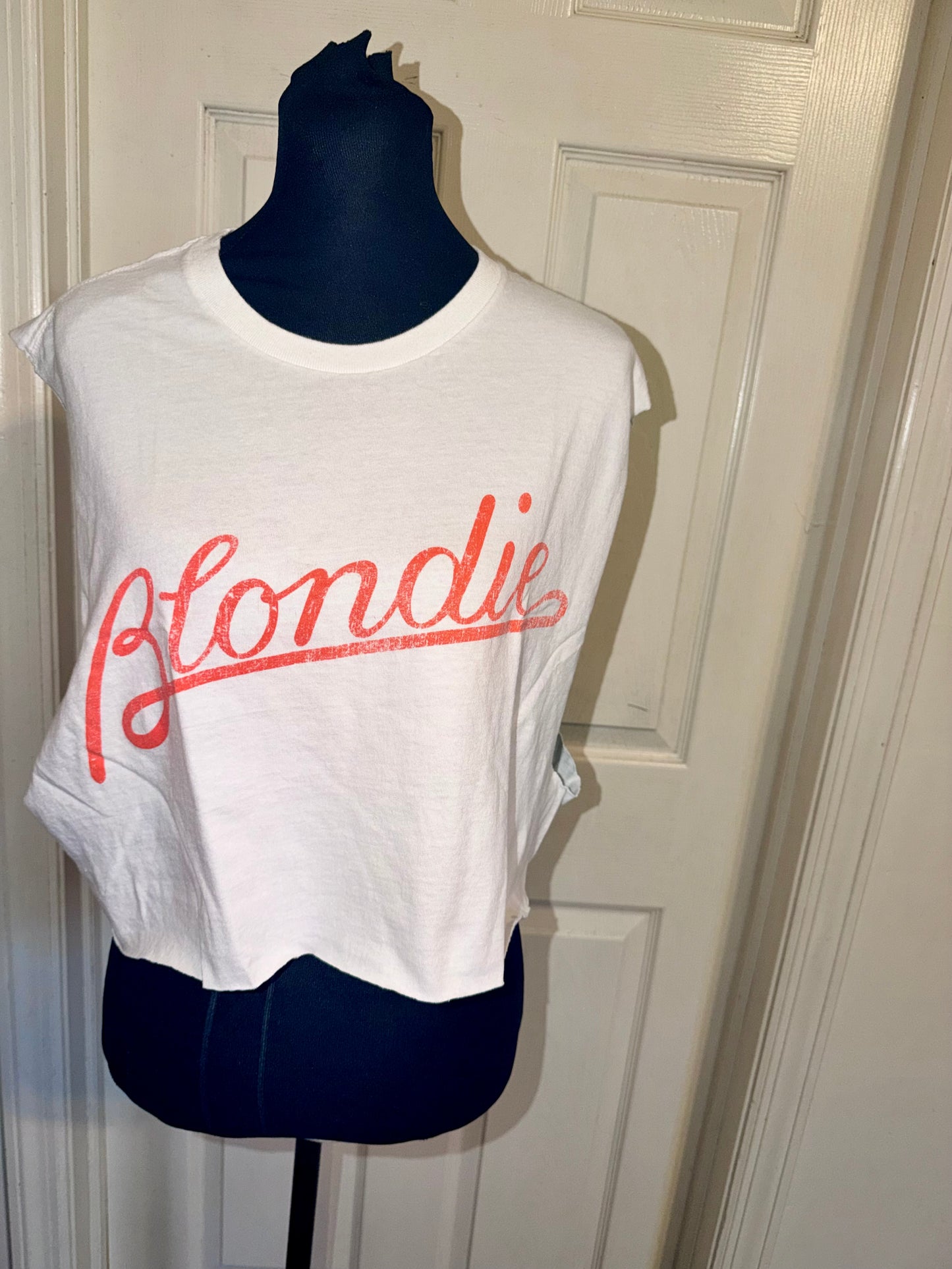 Blondie Oversized Distressed Cropped Tank