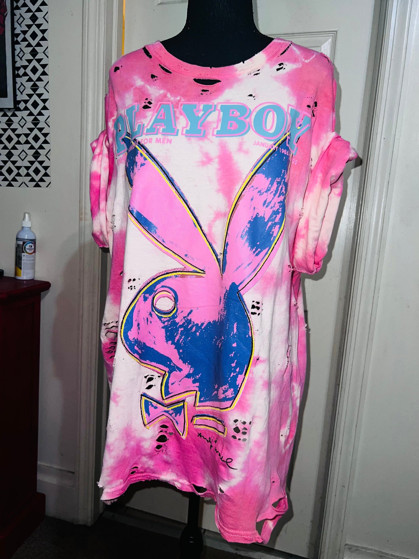 Playboy Andy Warhol Tie Dye Oversized Tee