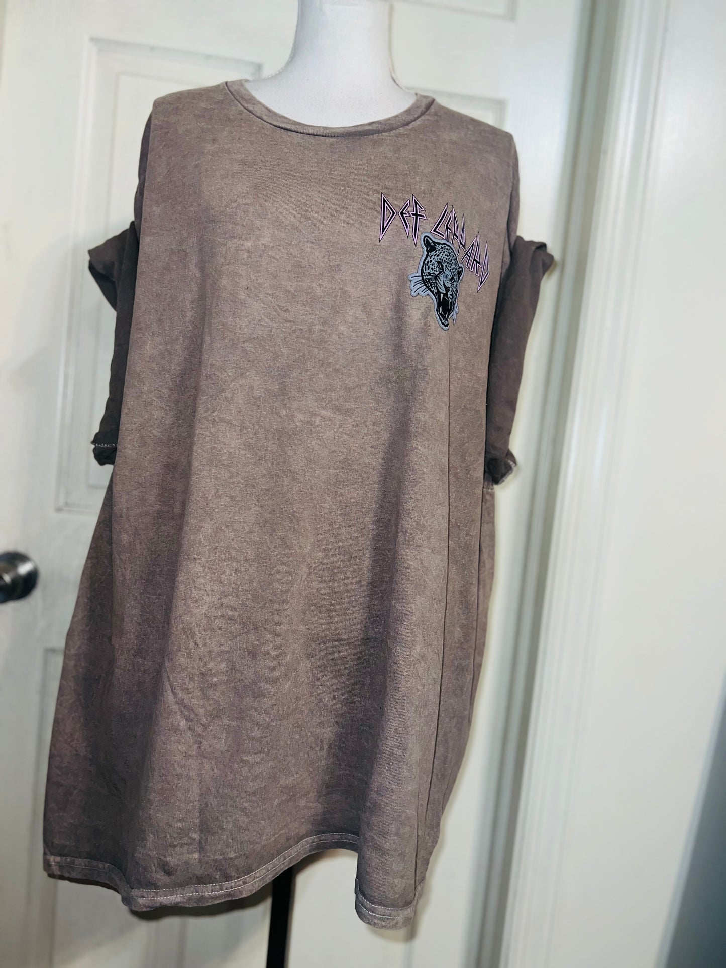 Def Leppard Double Sided Oversized Distressed Tee