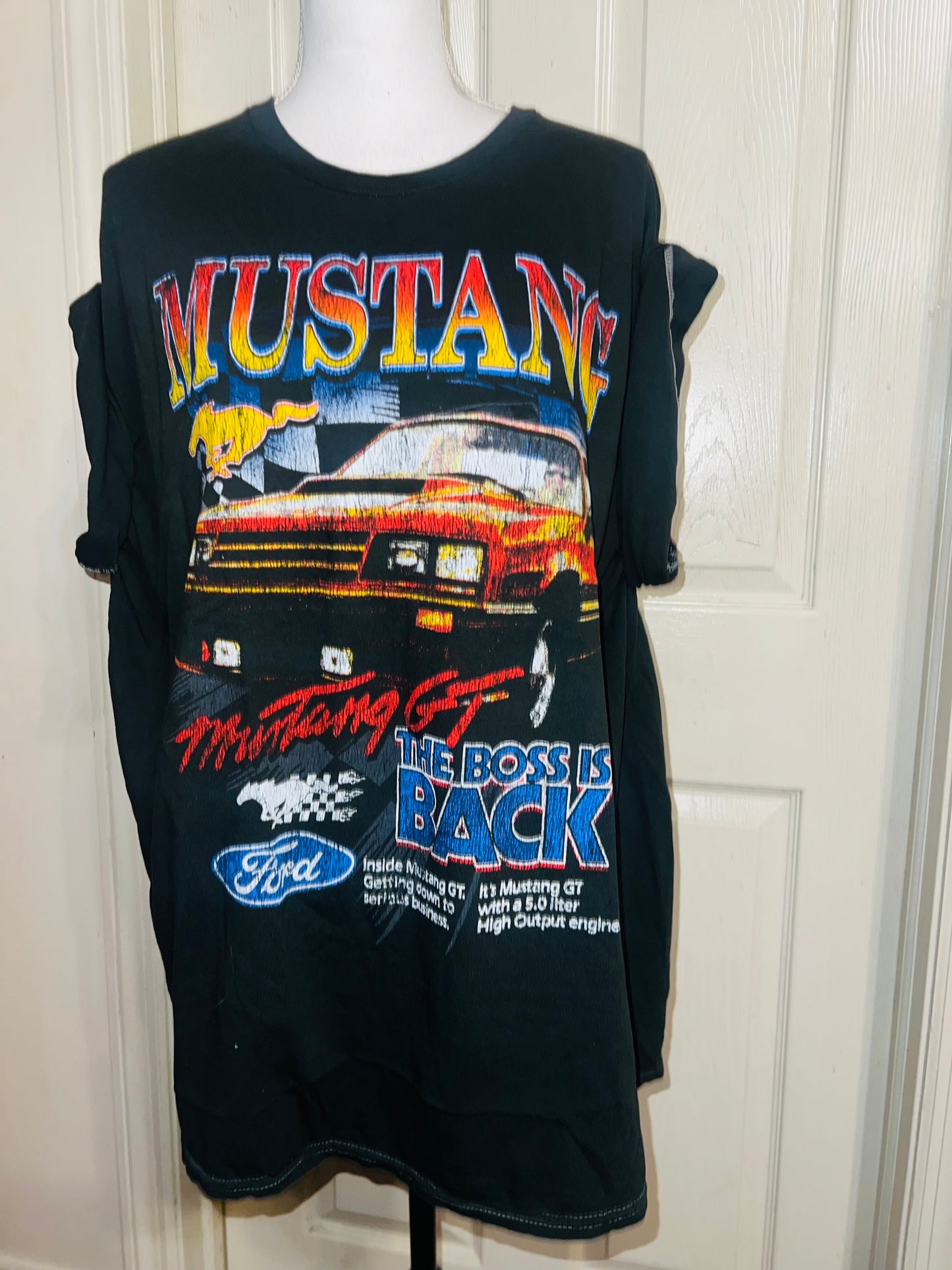 Ford Mustang Oversized Distressed Tee