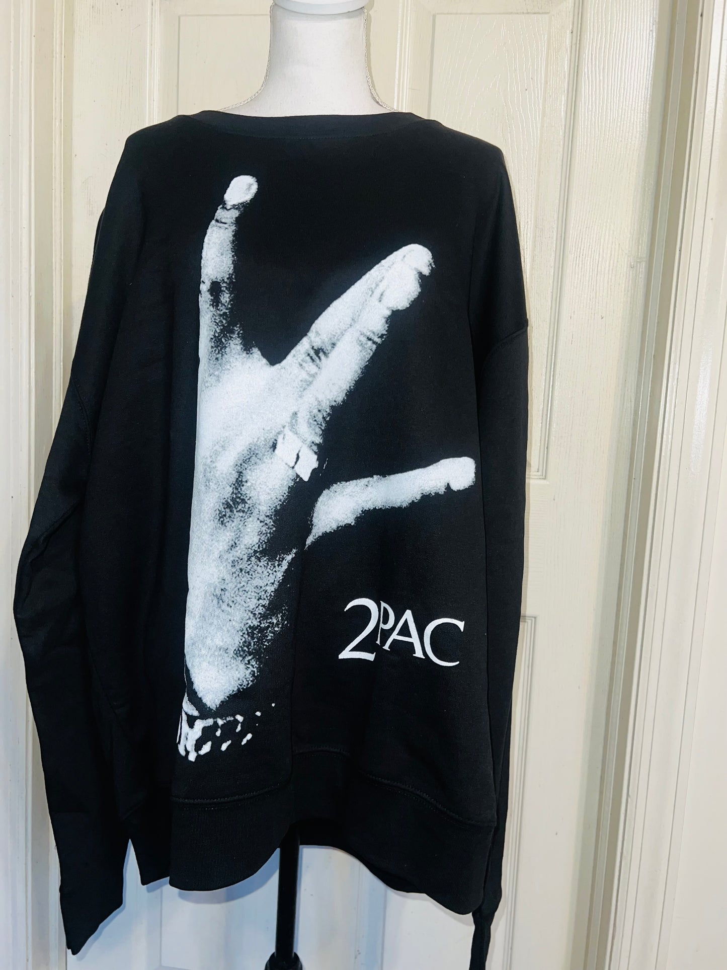 2Pac Oversized Distressed Sweatshirt