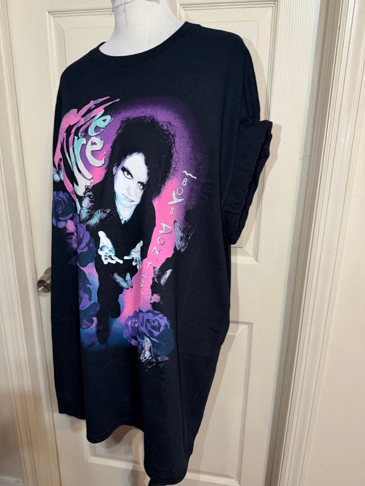 The Cure Double Sided Oversized Distressed Tee