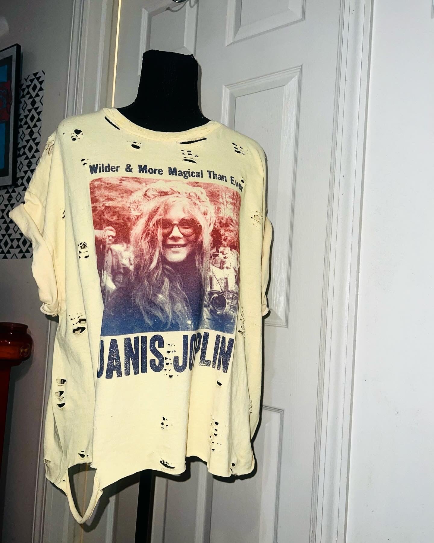 Janis Joplin Oversized Distressed Tee