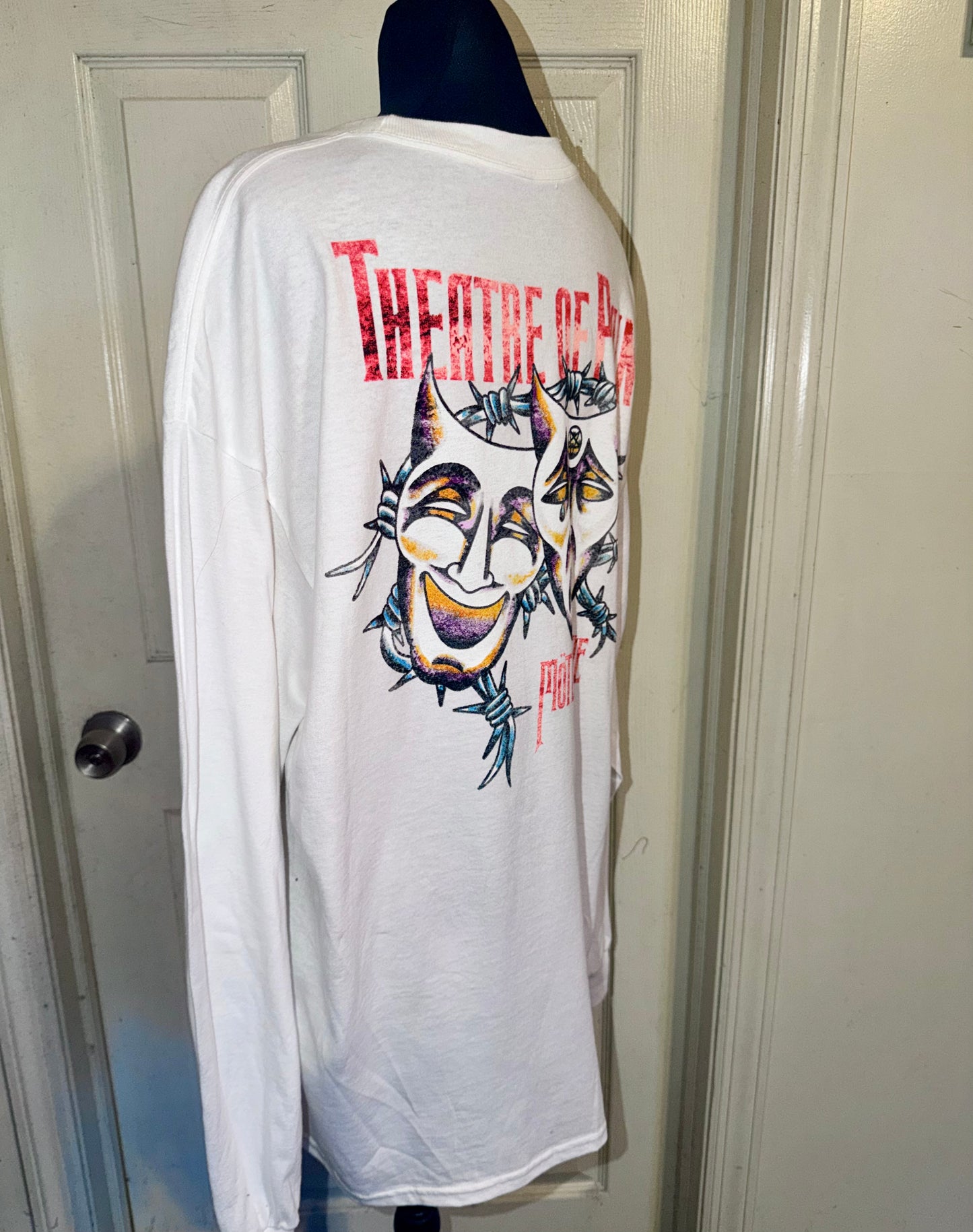 Motley Crue Double Sided Oversized Distressed Long Sleeve Tee