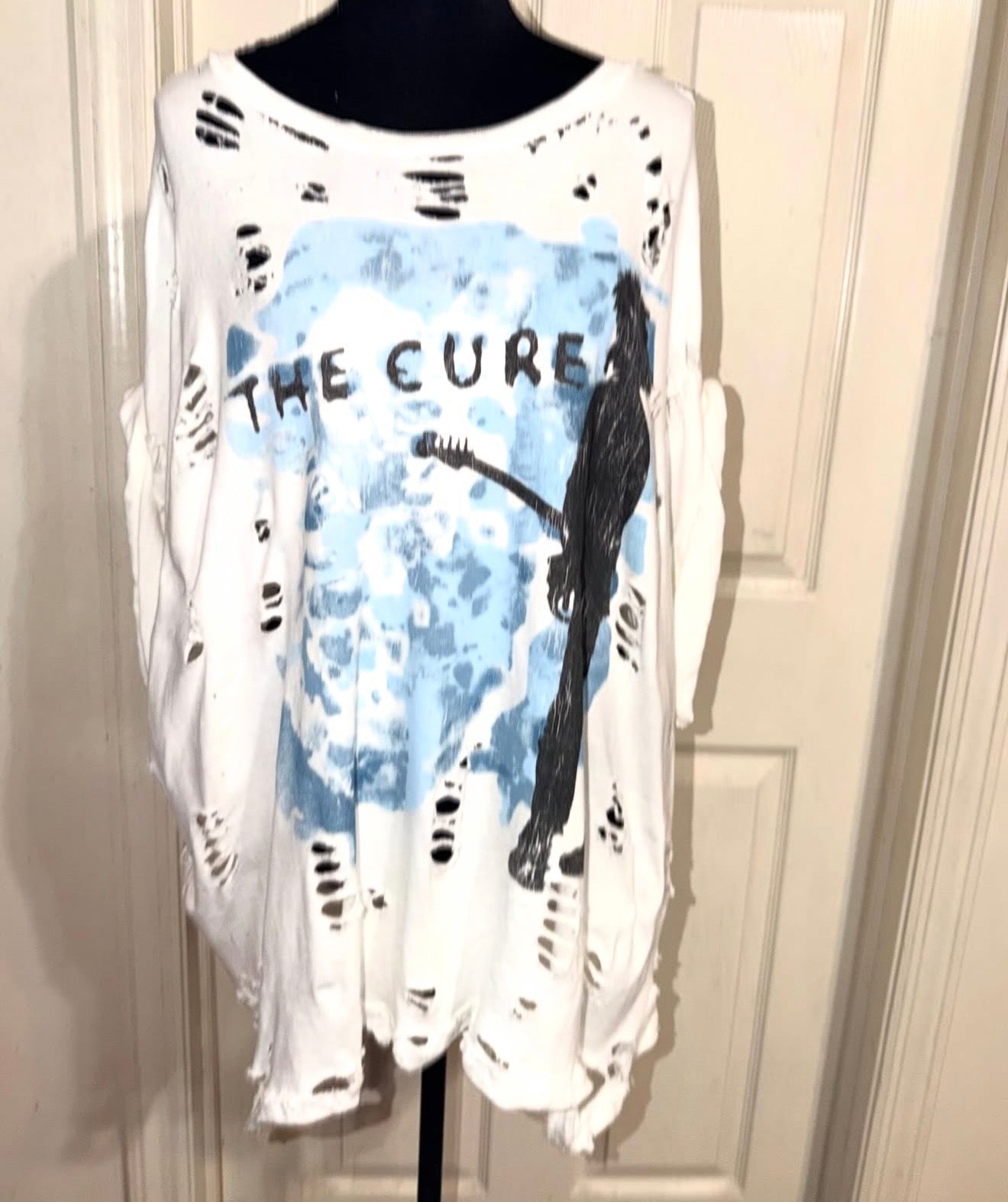 The Cure Double Sided Oversized Distressed Tee