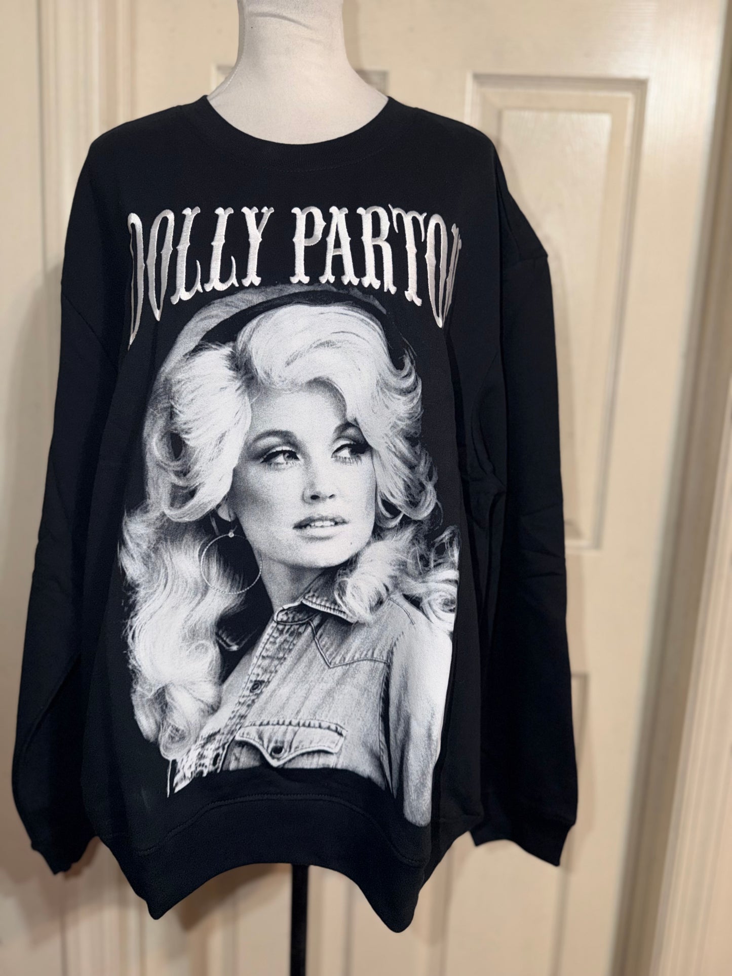 Dolly Parton Oversized Distressed Sweatshirt