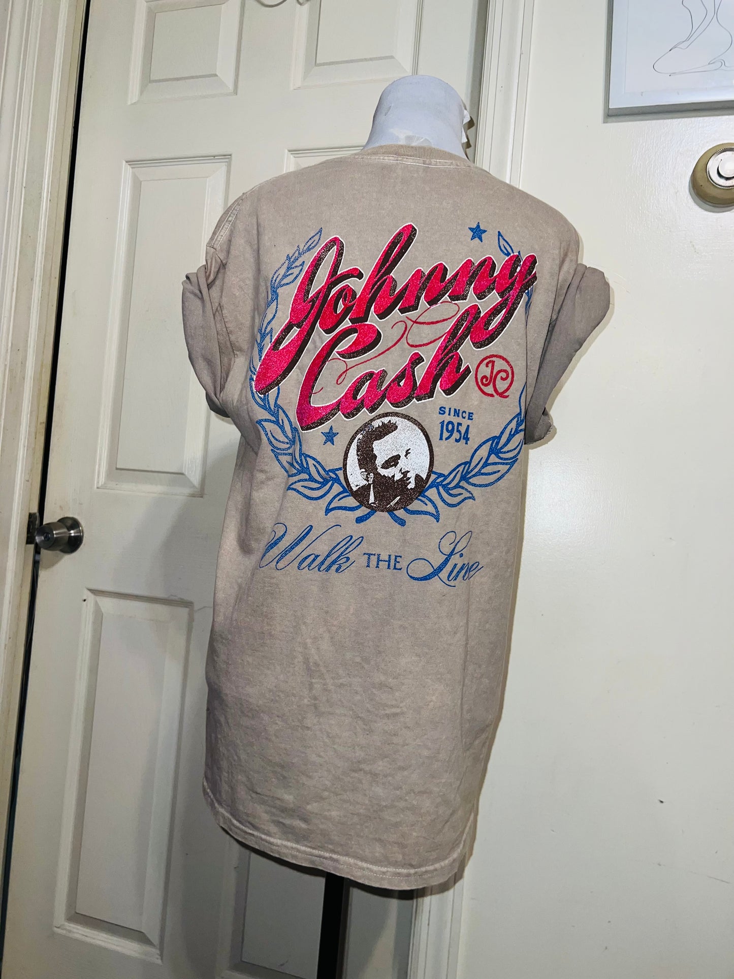 Johnny Cash Double Sided Oversized Distressed Tee