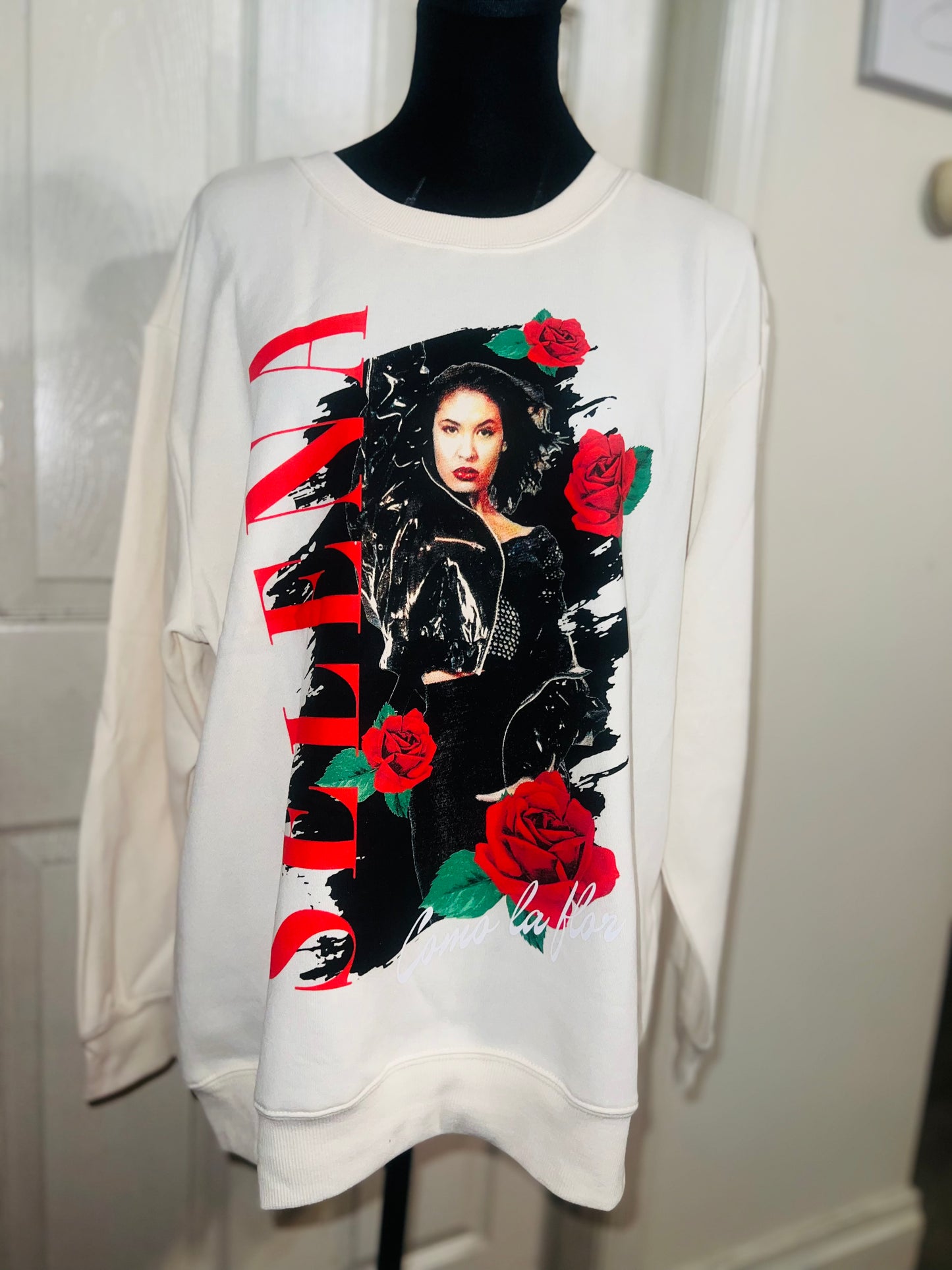 Selena Oversized Distressed Sweatshirt