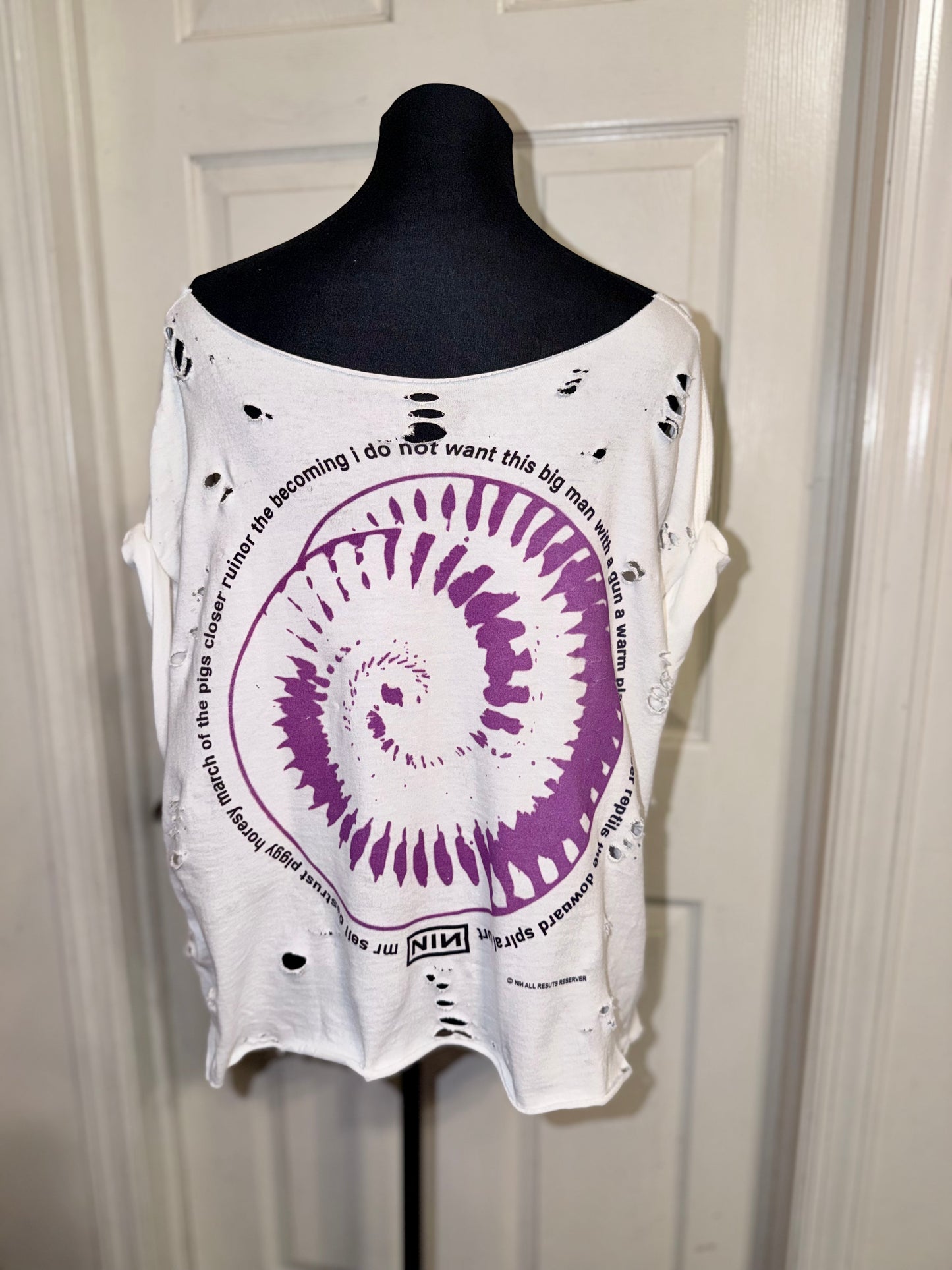 Nine Inch Nails Double Sided Oversized Distressed Tee