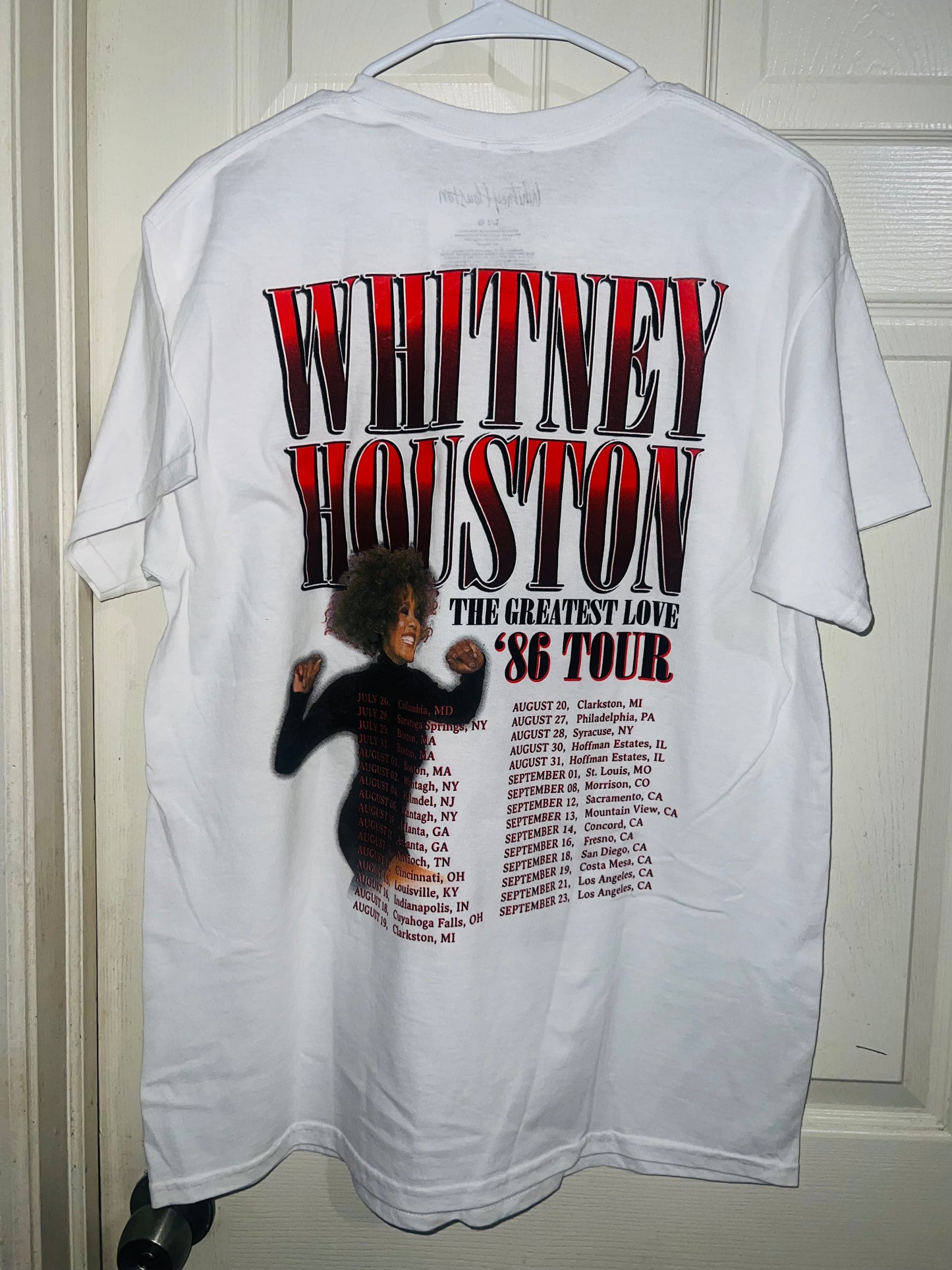 Whitney Houston Double Sided ‘86 Tour Oversized Tee