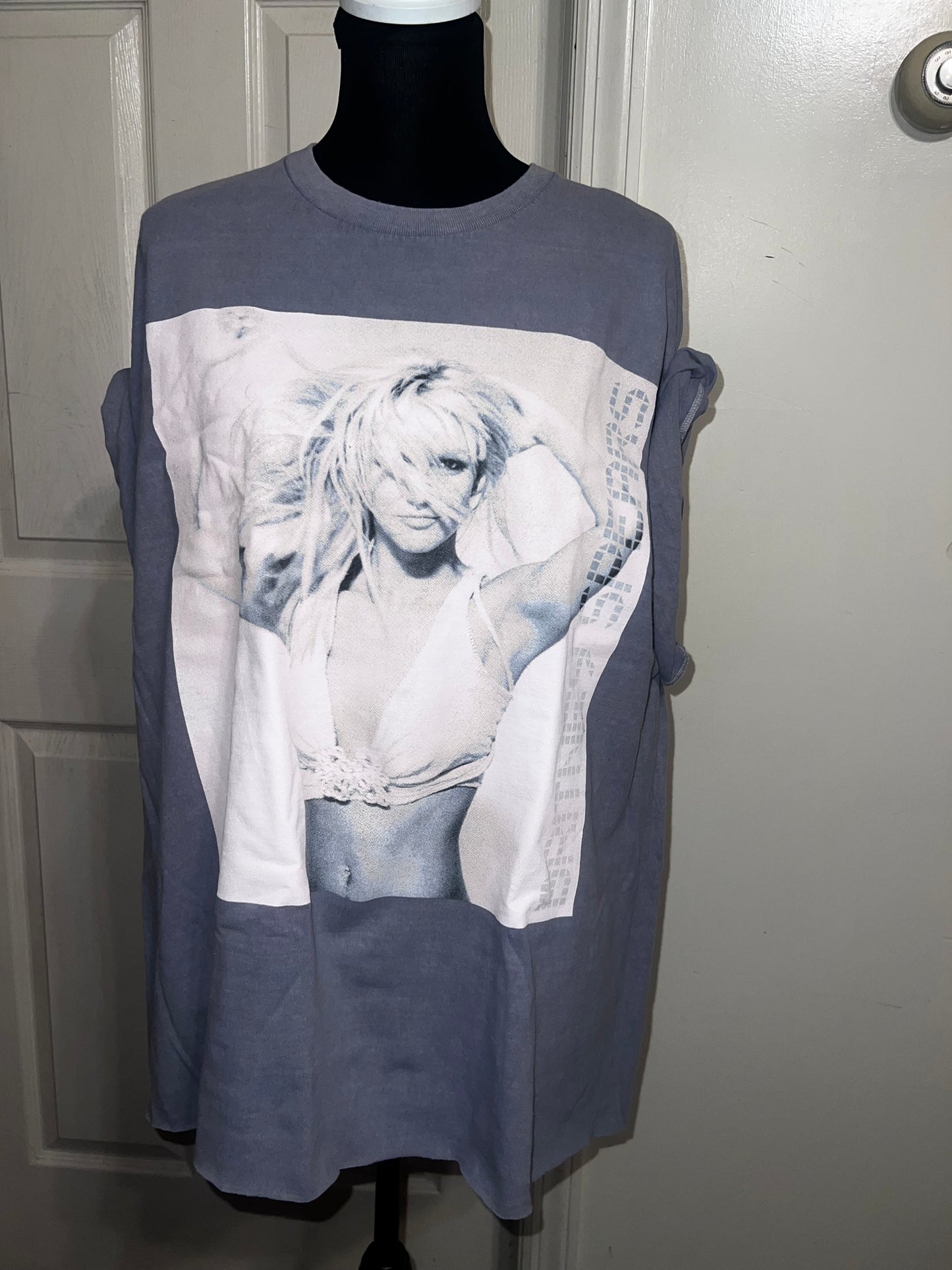 Britney Spears Oversized Distressed Tee