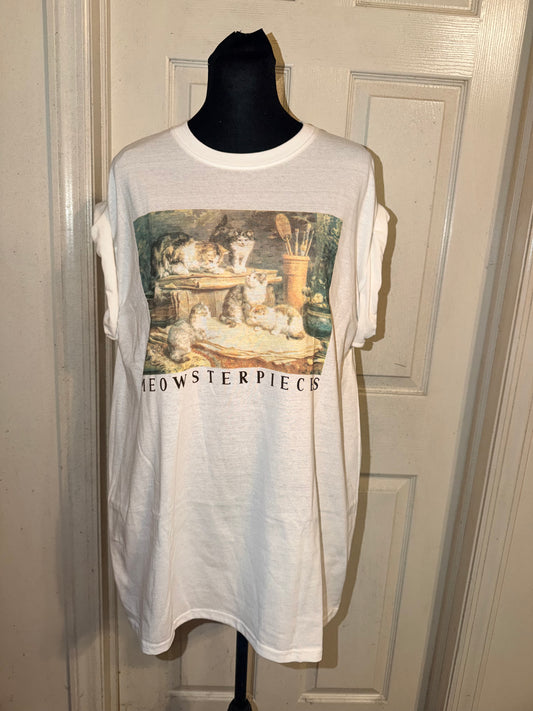 Cat Masterpiece Distressed Tee