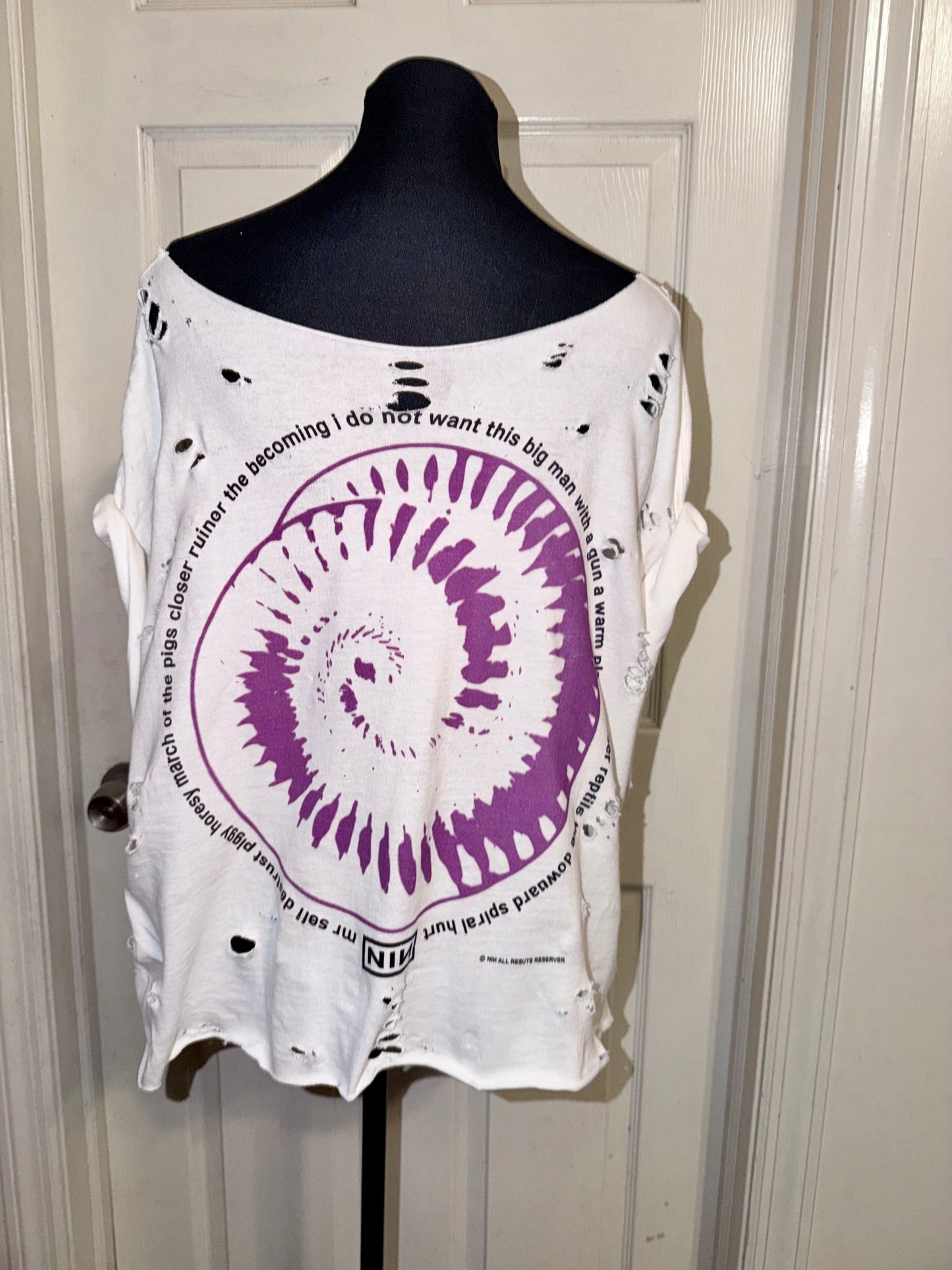 Nine Inch Nails Double Sided Oversized Distressed Tee