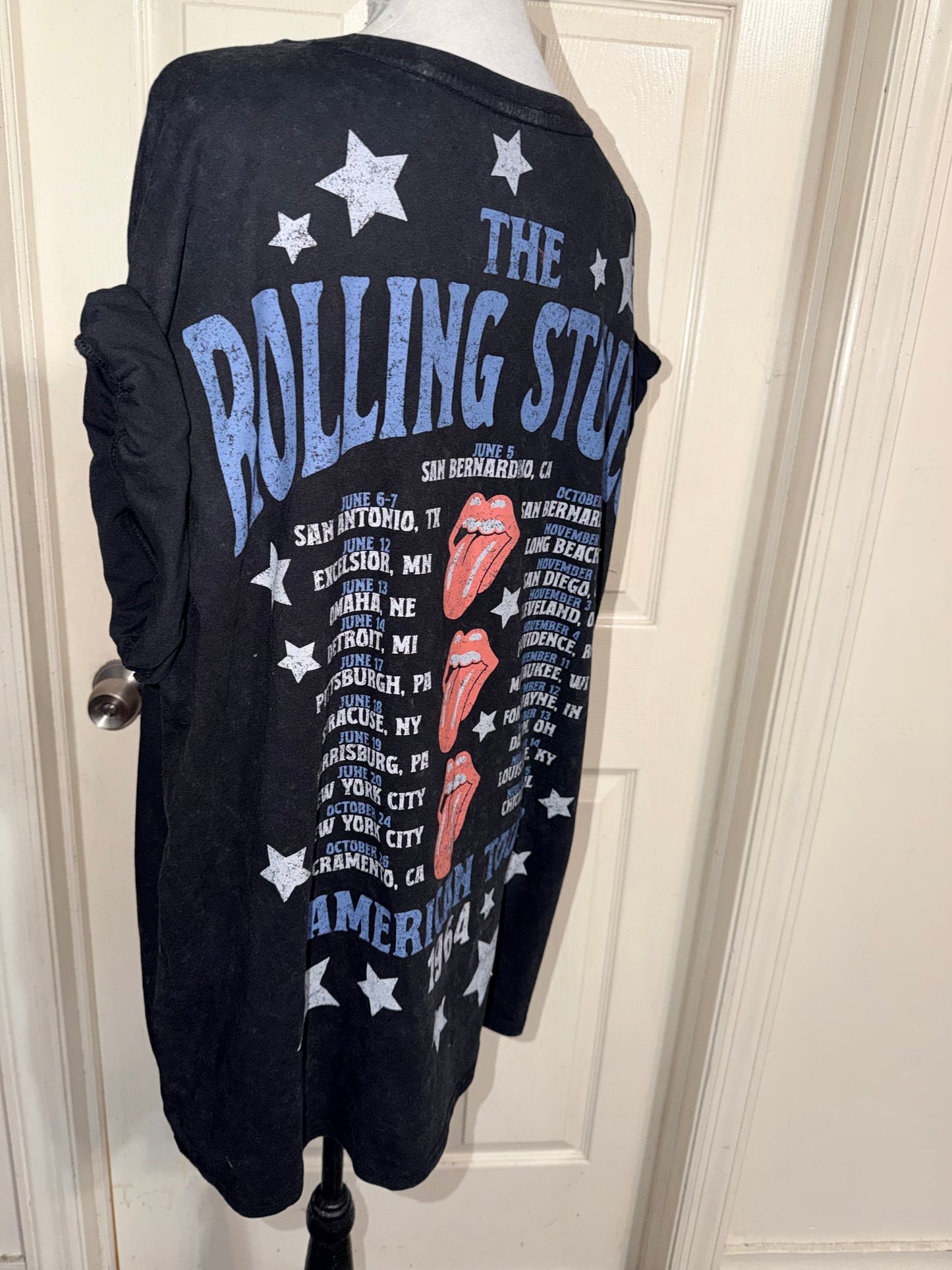 The Rolling Stones Double Sided Oversized Distressed Tee