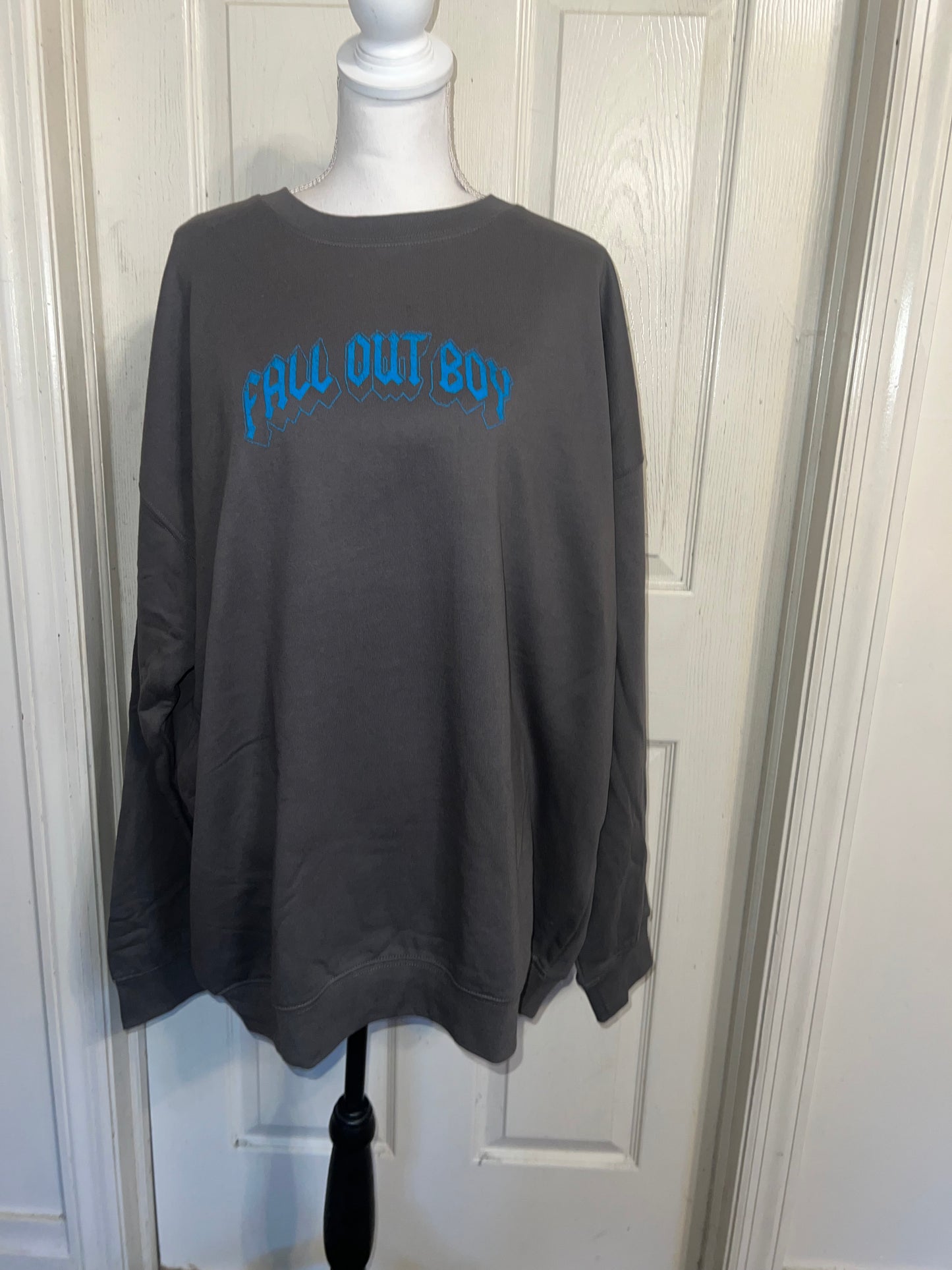 Fall Out Boy Double Sided Oversized Distressed Sweatshirt