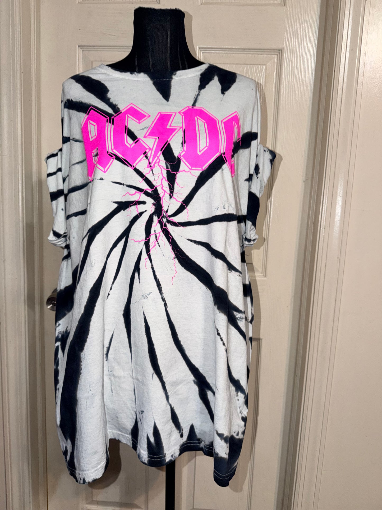 AC/DC Oversized Distressed Tee