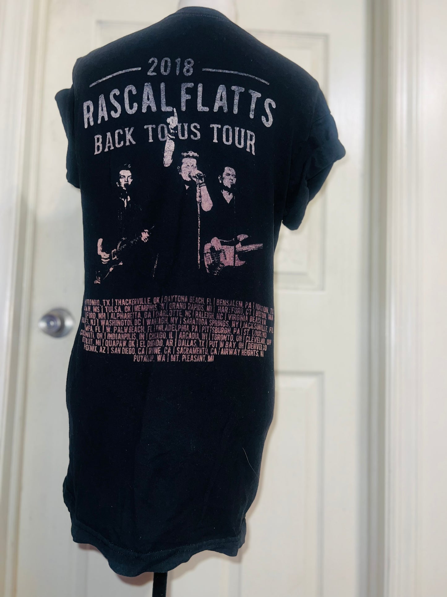 Rascal Flatts Double Sided Oversized Distressed Tee