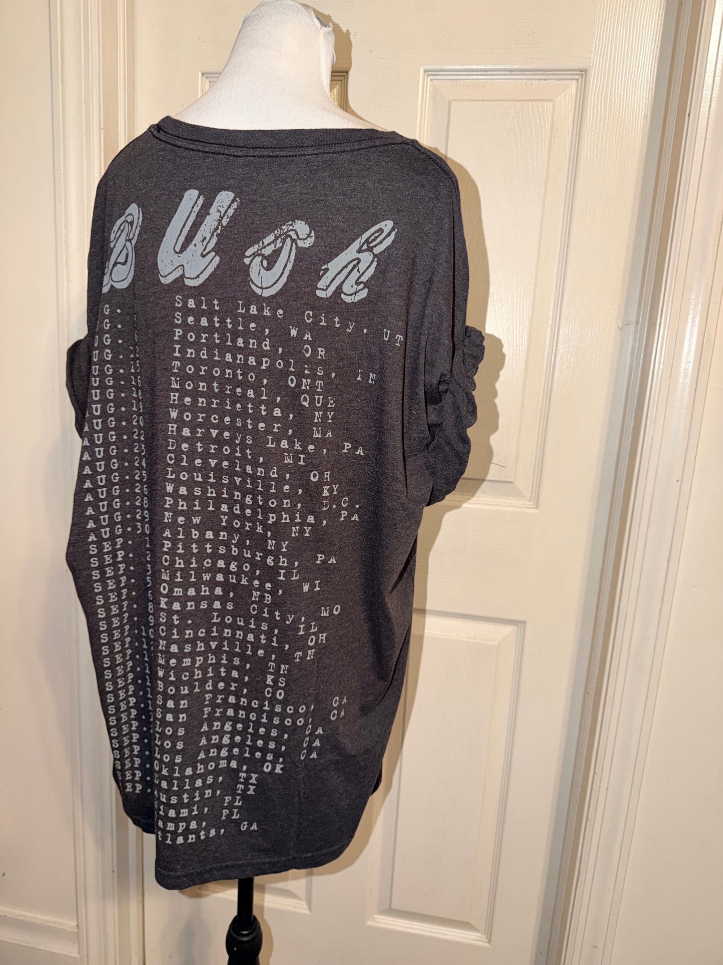 Bush Double Sided Oversized Distressed Tee
