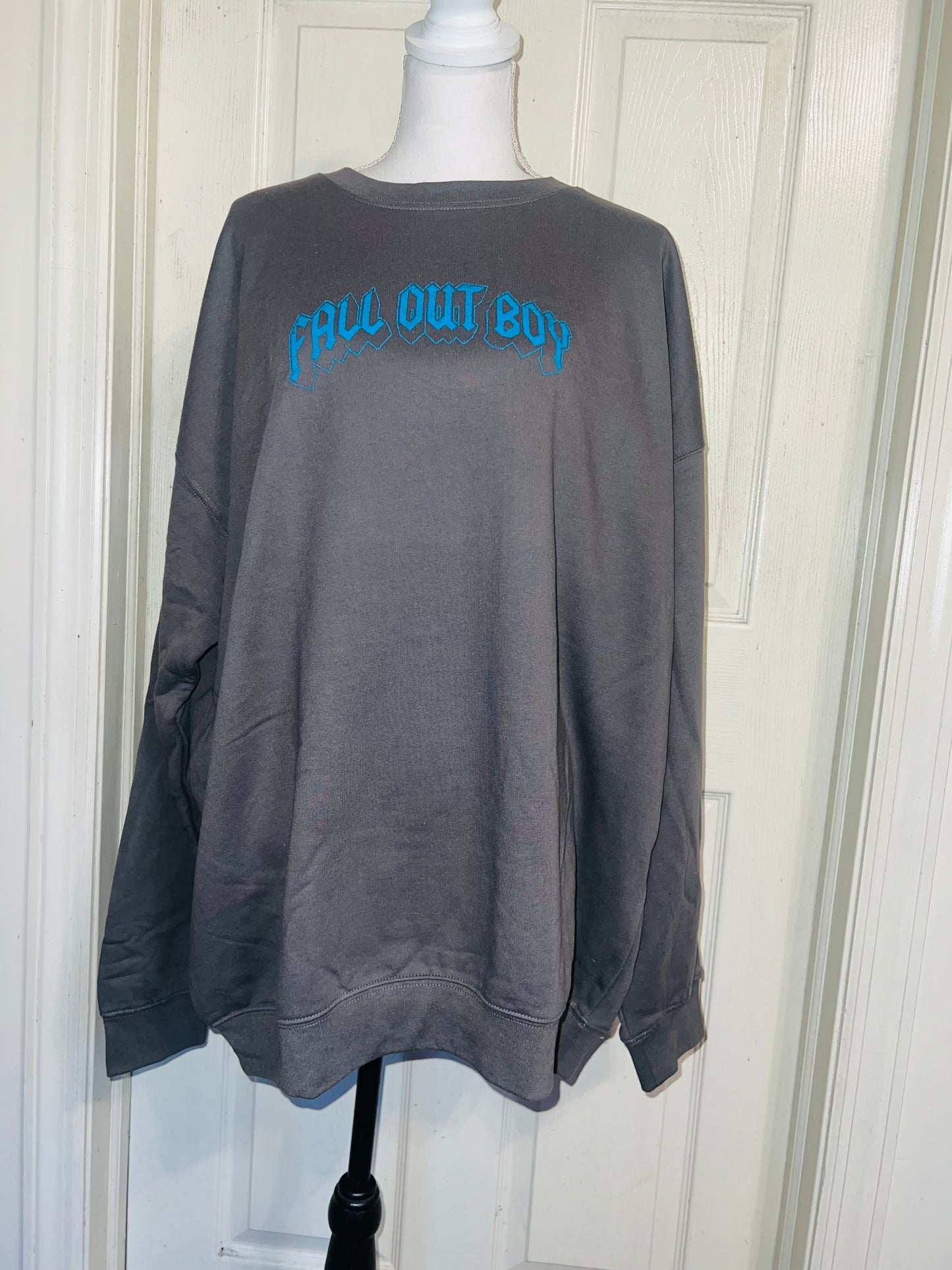 Fall Out Boy Double Sided Oversized Distressed Sweatshirt