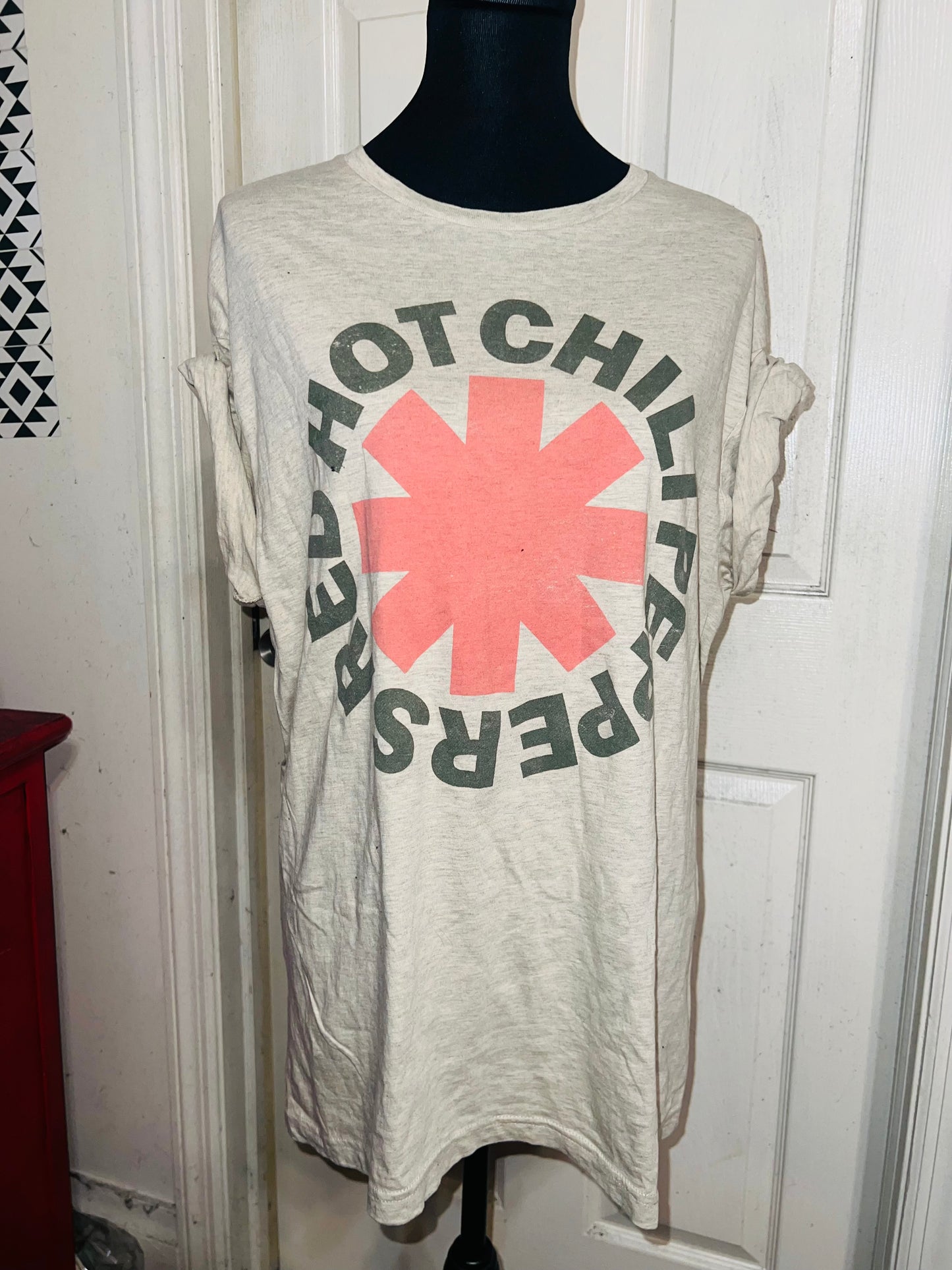 Red Hot Chili Peppers Oversized Distressed T-Shirt