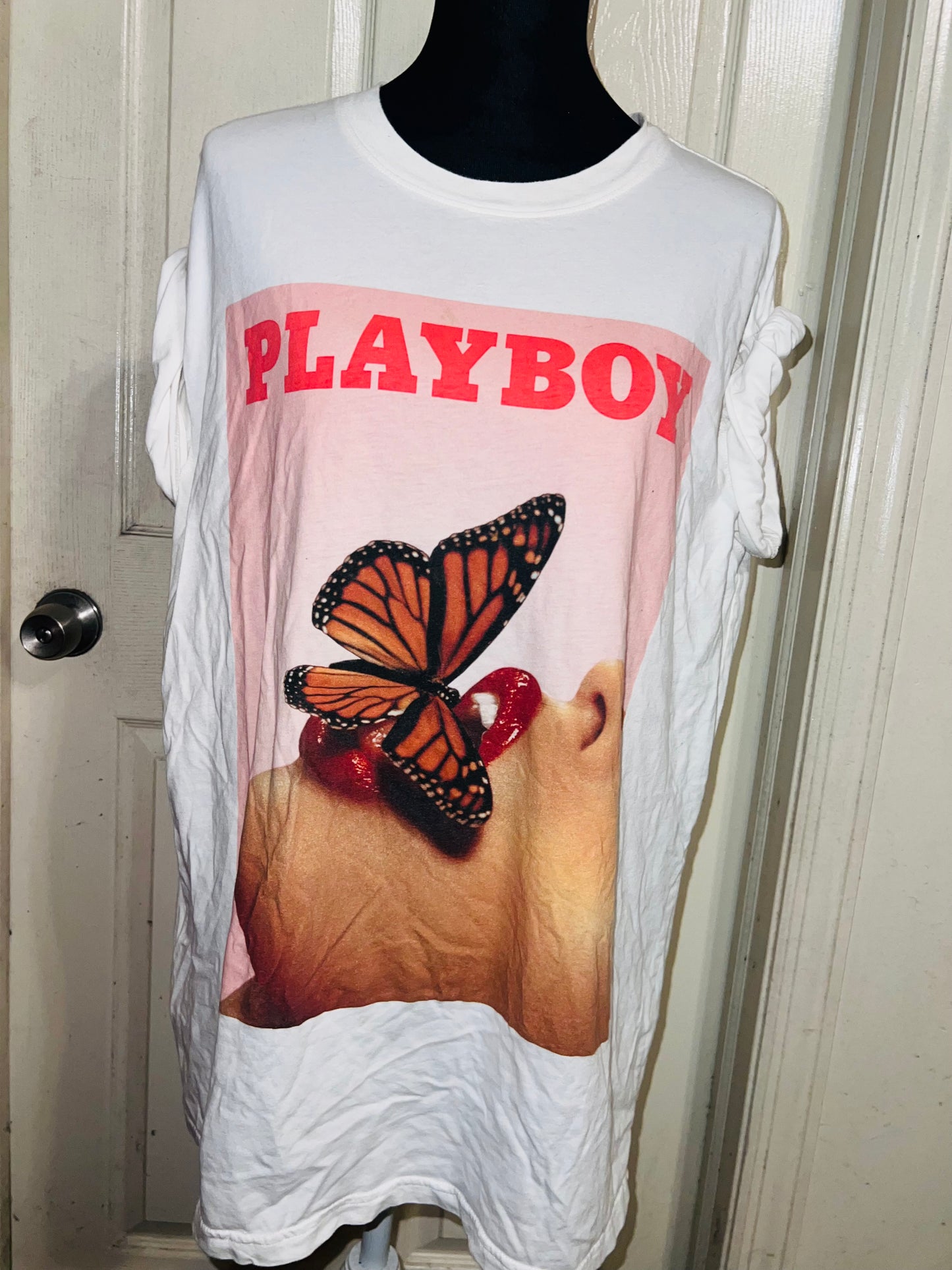 Playboy Oversized Distressed Tee