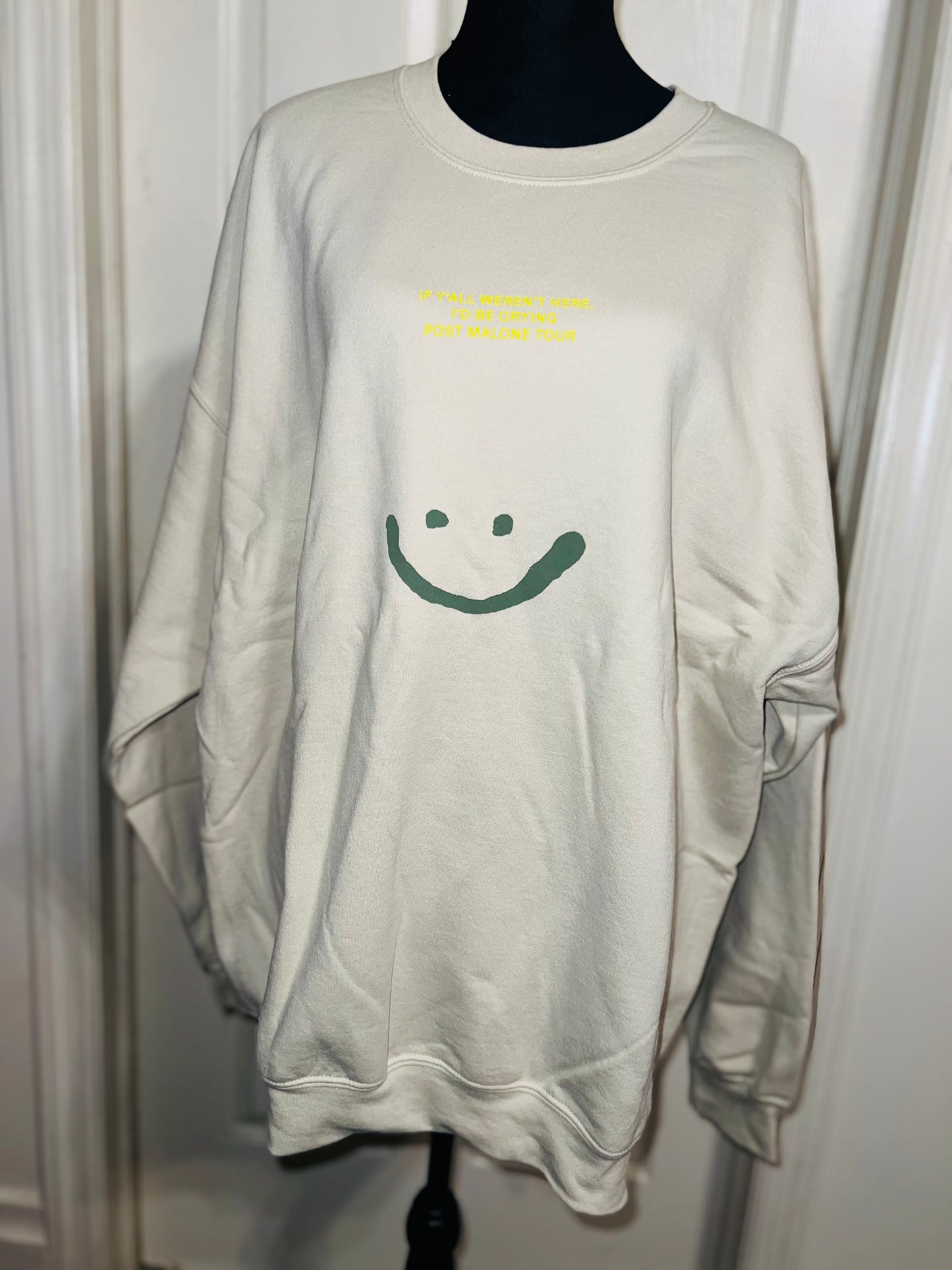 Post Malone Oversized Distressed Sweatshirt