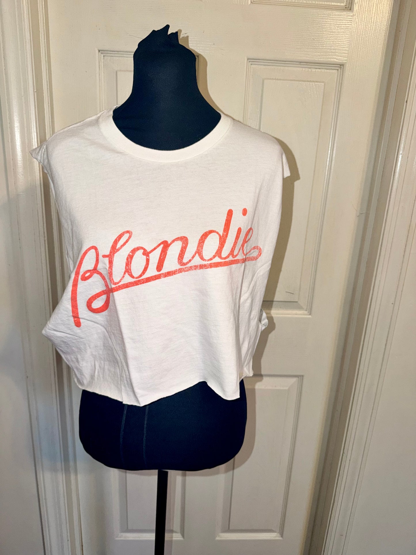 Blondie Oversized Distressed Cropped Tank