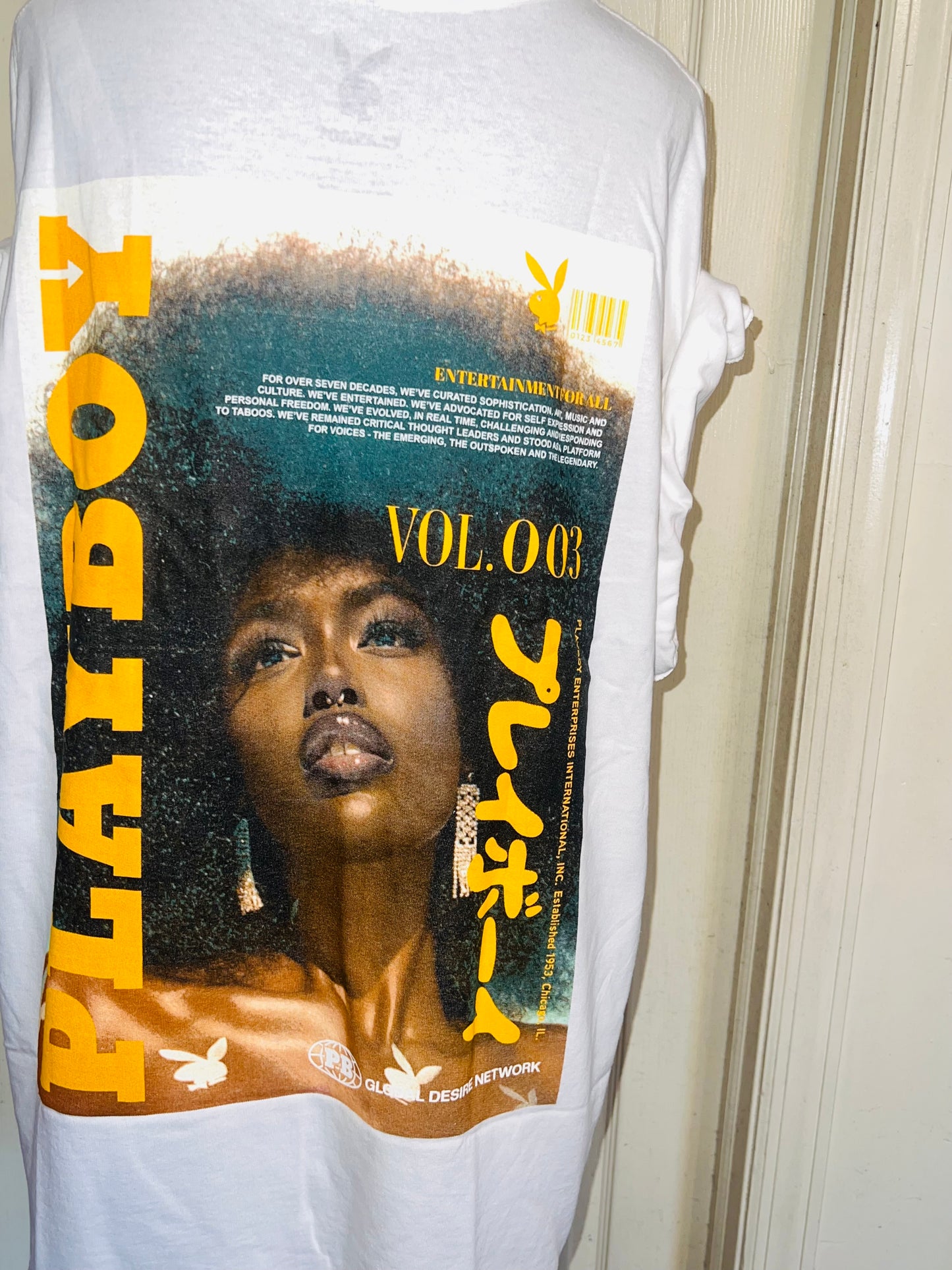 Playboy Double Sided Oversized Distressed Tee