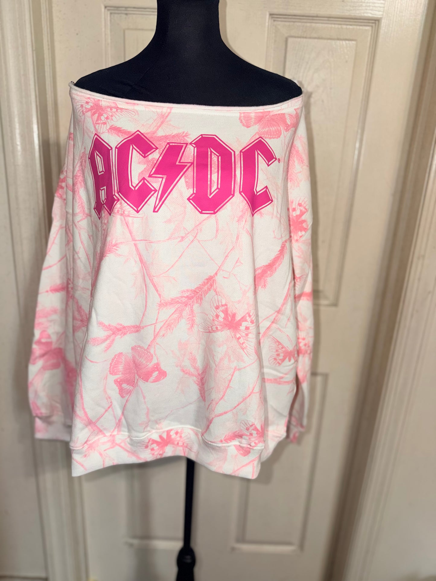 AC/DC OFTS Oversized Distressed Sweatshirt