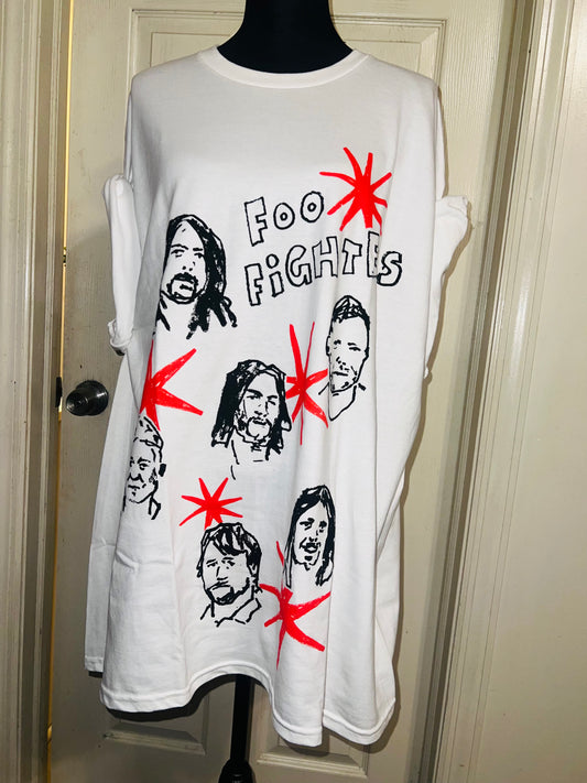 Foo Fighters Oversized Distressed Tee