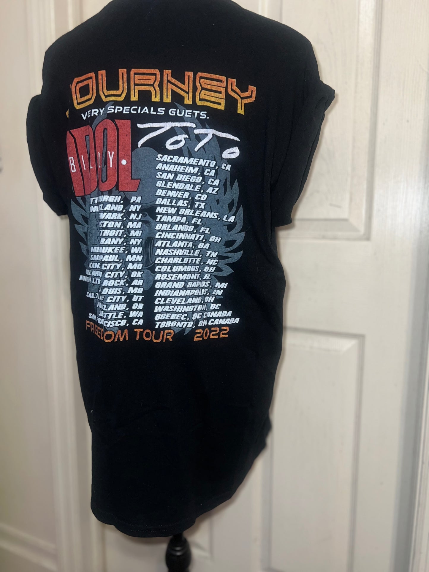 Journey (ft. Toto & Billy Idol) Oversized Distressed Tee