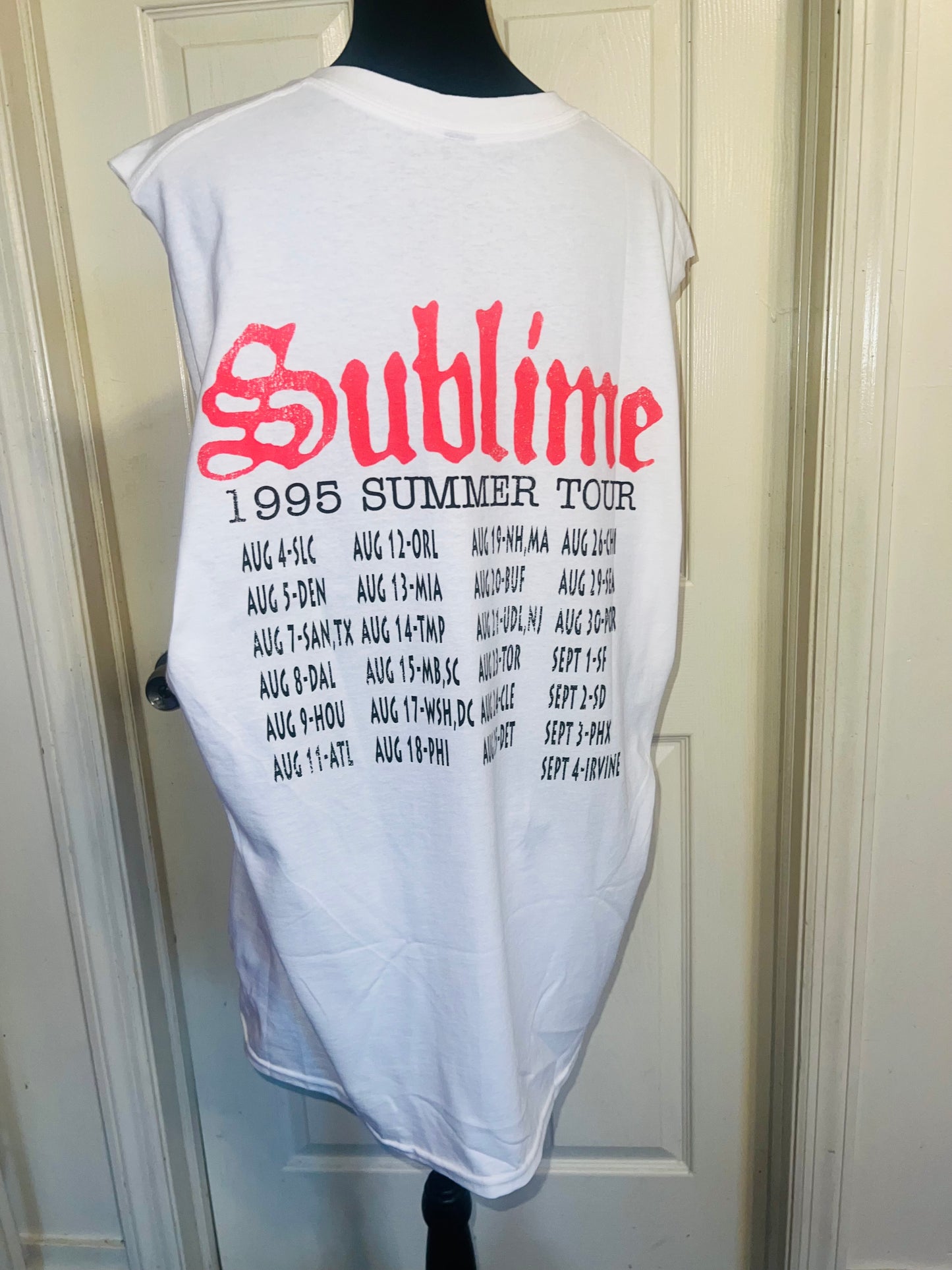 Sublime Double Sided Oversized Distressed Tank